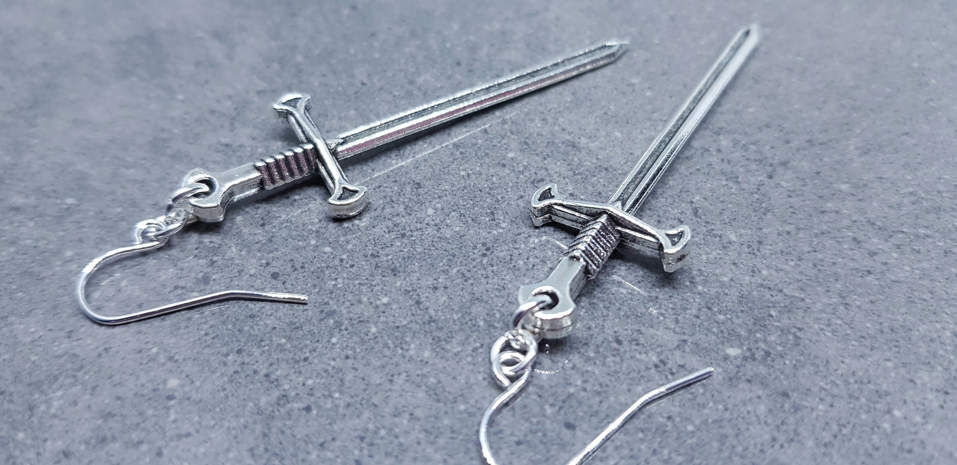 Dagger Earrings, Miniature Sword, Hypoallergenic Ear Wires, Sword Earrings, Cosplay Jewellery, Gothic Jewellery, Come as a Pair