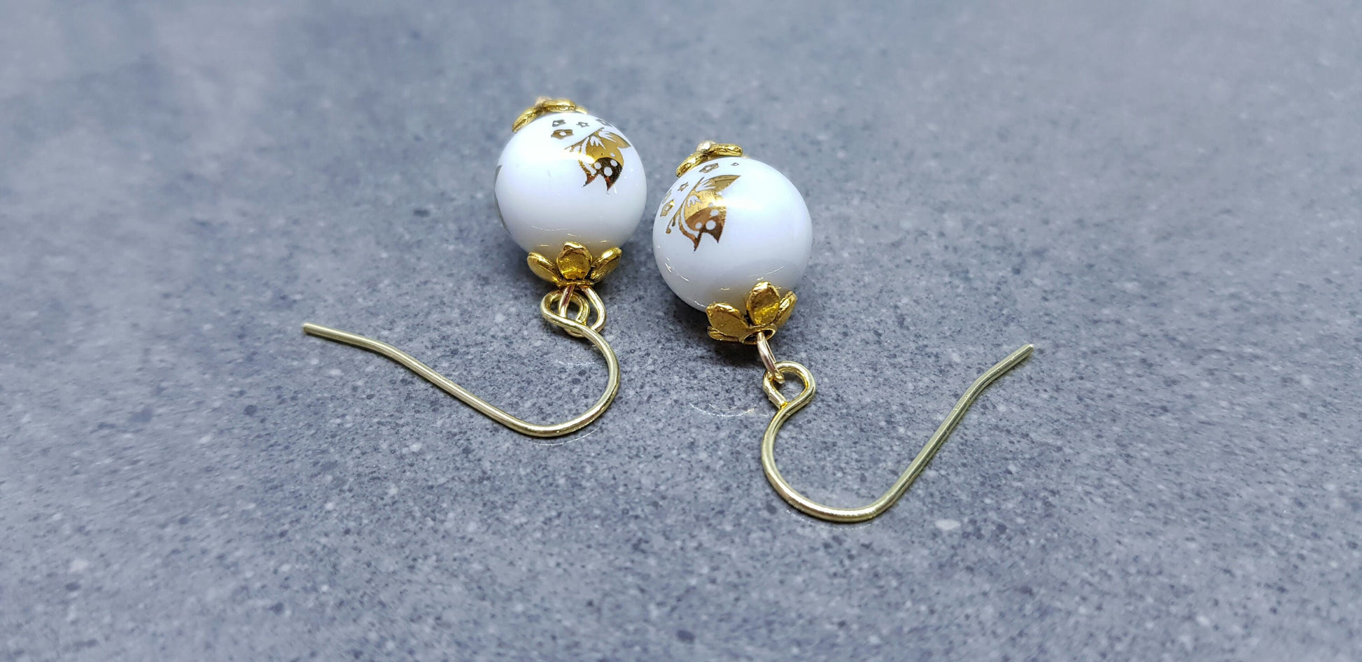 Glass Bead Butterfly Earrings, Hypoallergenic Ear Wires, Butterfly Jewellery, Glass Bead Jewelry, Insect Earrings