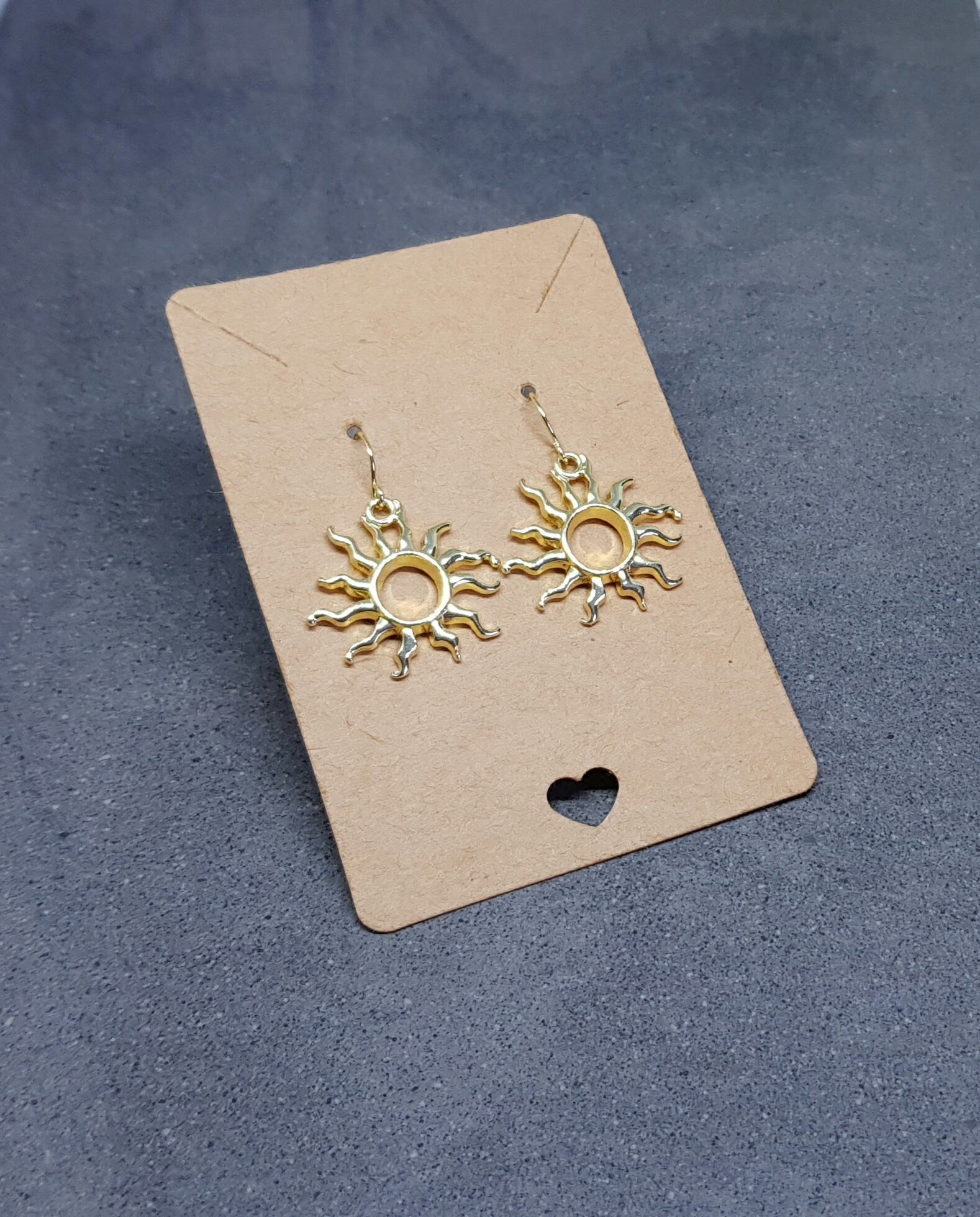 Sun Earrings, Hypoallergenic Ear Wires, Choice of Ear Wires, Celestial Earrings, Gold Plated