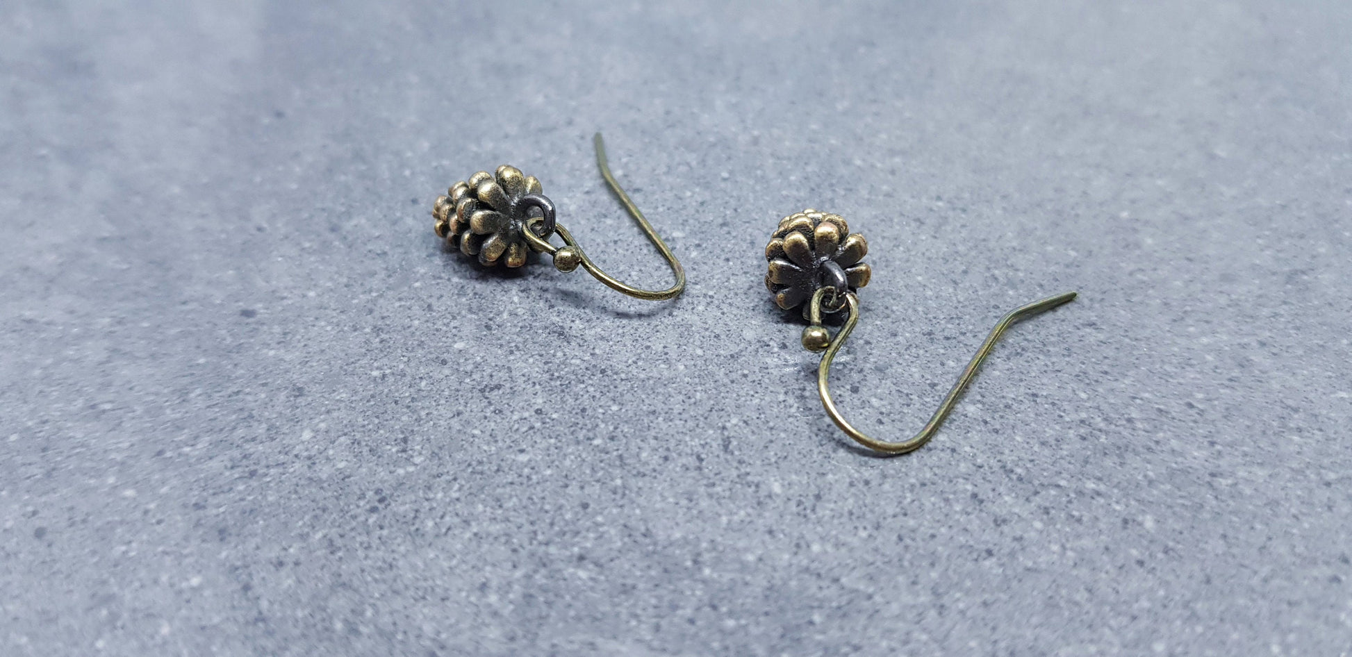 Miniature Pinecone Earrings, Hypoallergenic Ear Wires, Autumn Winter Jewelry