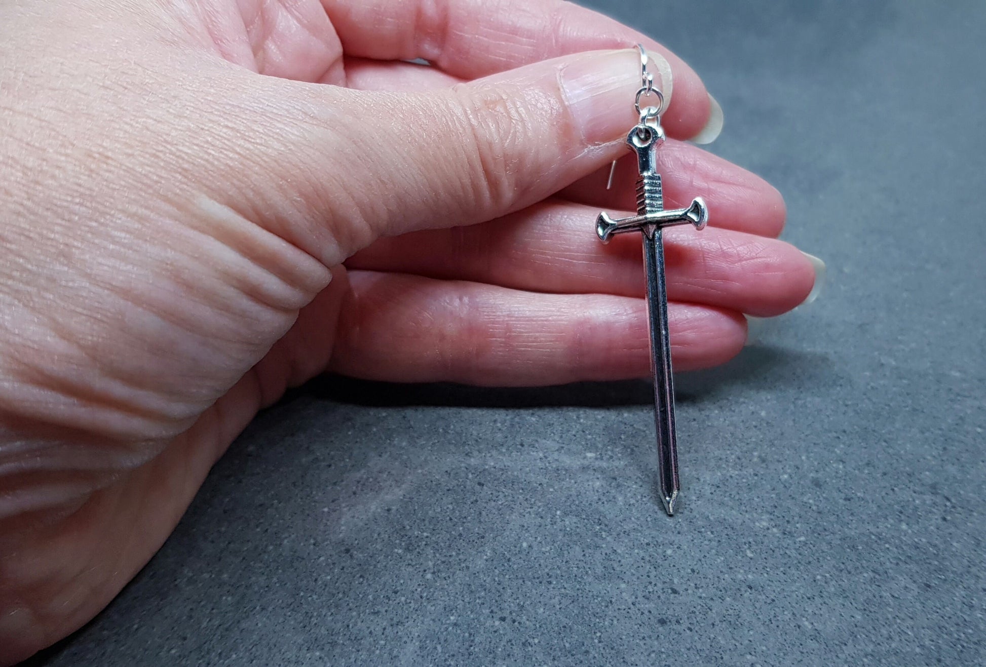 Dagger Earrings, Miniature Sword, Hypoallergenic Ear Wires, Sword Earrings, Cosplay Jewellery, Gothic Jewellery, Come as a Pair