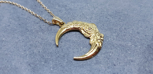 Moon Choker, Gold Plated, Minimalistic Choker, Celestial Choker, Moon Necklace, Choice of Lengths, Flower Detail