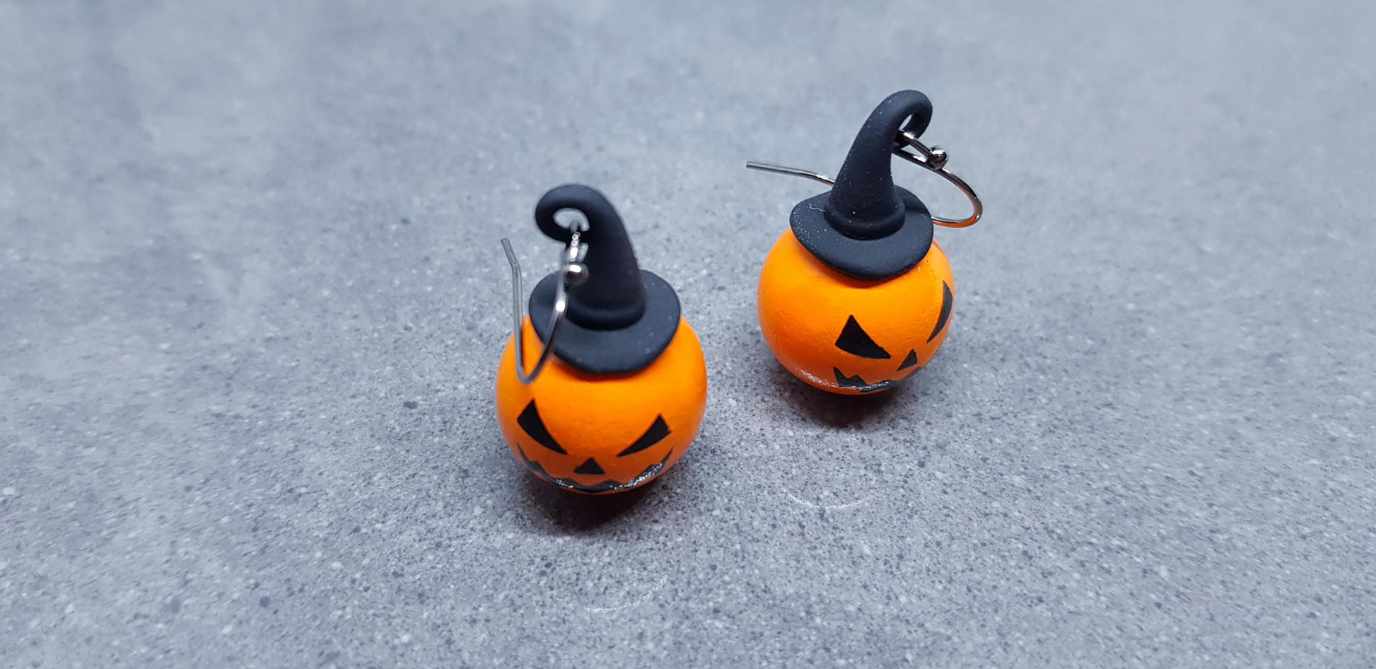 Pumpkin Earrings, Hypoallergenic Ear Wires, Jack O'lantern Earrings, Scary Pumpkin Jewelry, Autumn Earrings, Fall Halloween