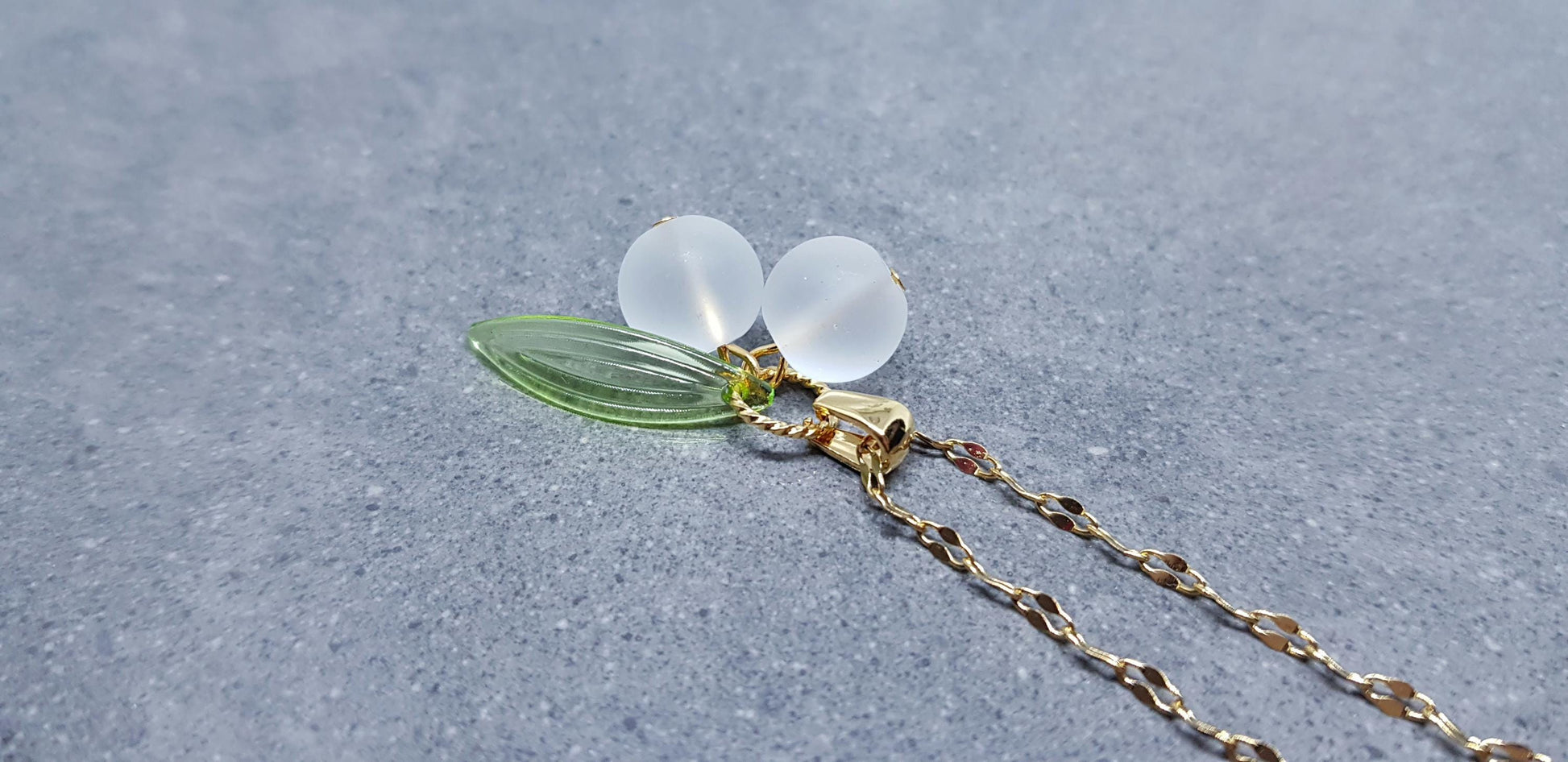 Glass Mistletoe Earrings, Berry Earrings, Hypoallergenic Ear Wires, Glass Jewelry, Autumn Earrings, Christmas Jewelry