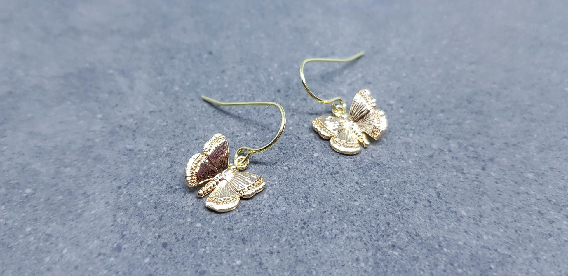 Butterfly Earrings, Hypoallergenic Ear Wires, Gold Butterfly Jewelry, Gift for her