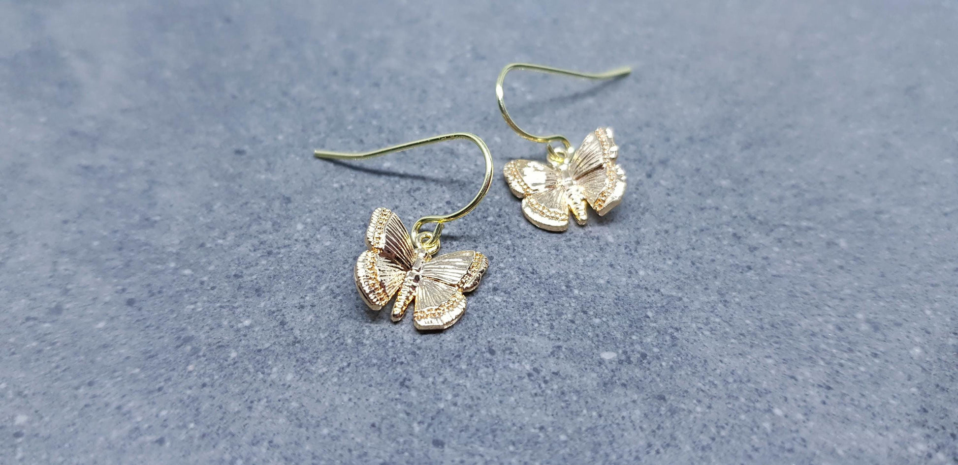 Butterfly Earrings, Hypoallergenic Ear Wires, Gold Butterfly Jewelry, Gift for her