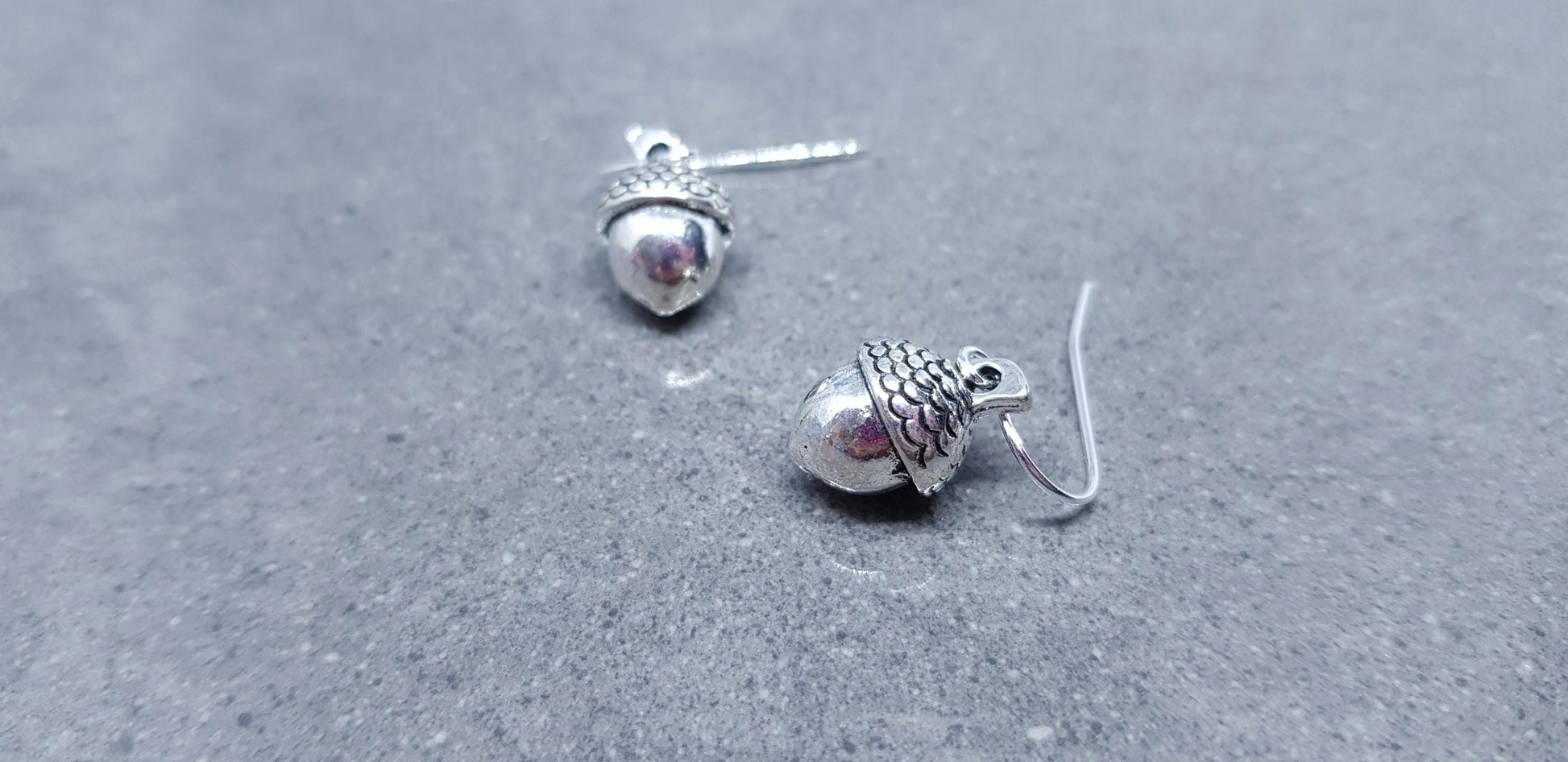 Large Acorn Earrings, Hypoallergenic Ear Wires, Sterling Silver Ear Wires, Fall Earrings, Silver Earrings, Autumn Earrings