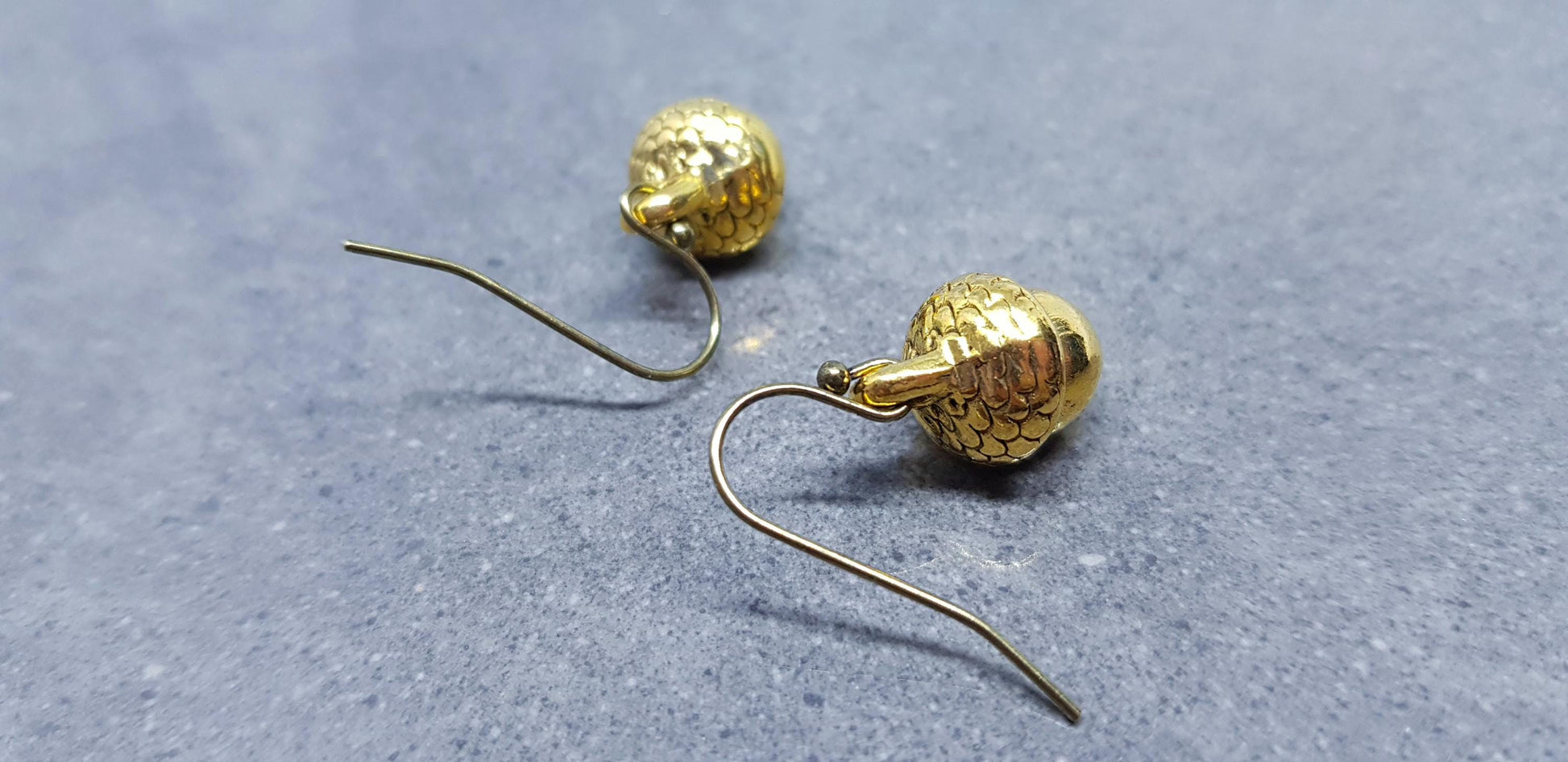 Large Acorn Earrings, Hypoallergenic Ear Wires, Fall Earrings, Gold Acorn Earrings, Autumn Earrings