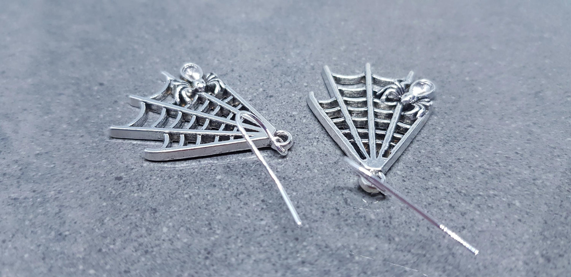 Spider Web Earrings, Hypoallergenic Ear Wires, Cob Web Earrings, Gothic Earrings, Spider Earrings