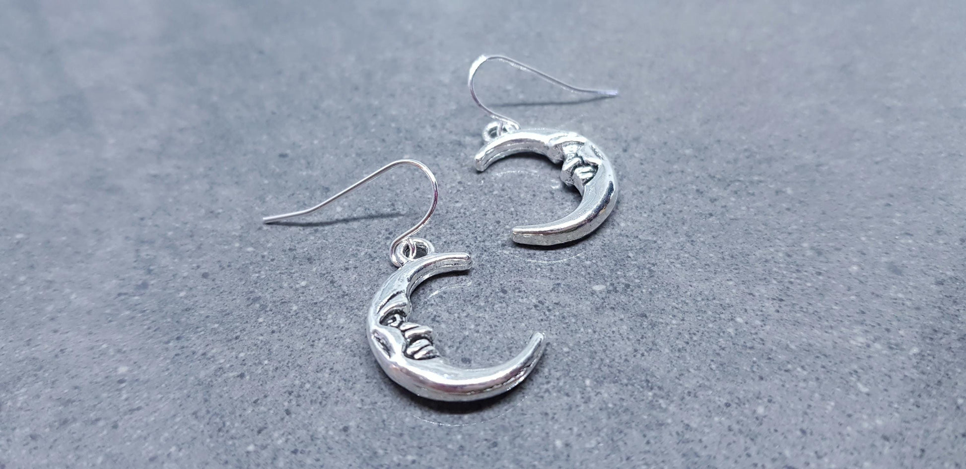 Moon Earrings, Hypoallergenic Ear Wires, Sterling Silver Ear Wires, Crescent Moon Earrings, Celestial Earrings, Moon Jewellery