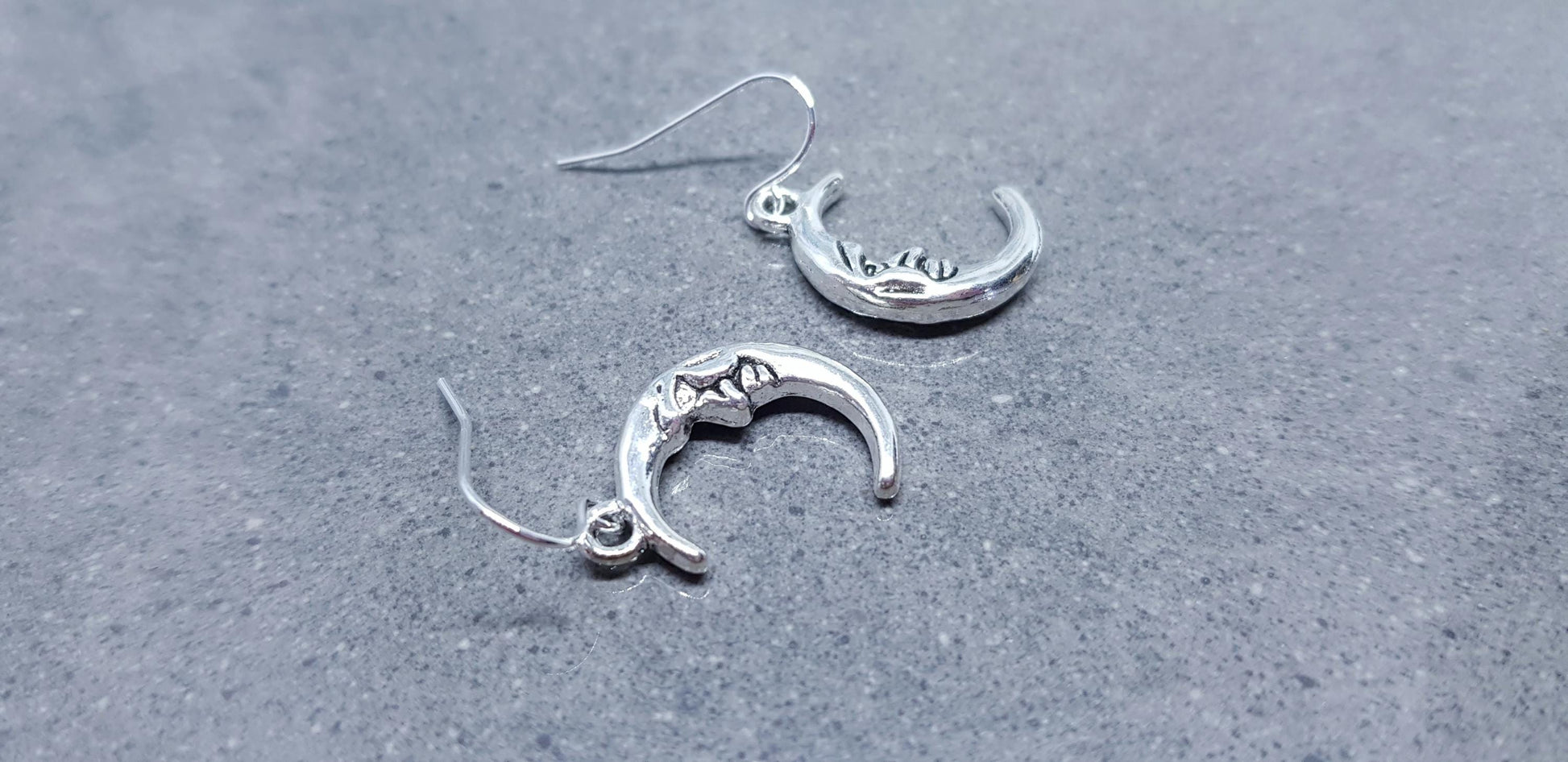 Moon Earrings, Hypoallergenic Ear Wires, Sterling Silver Ear Wires, Crescent Moon Earrings, Celestial Earrings, Moon Jewellery