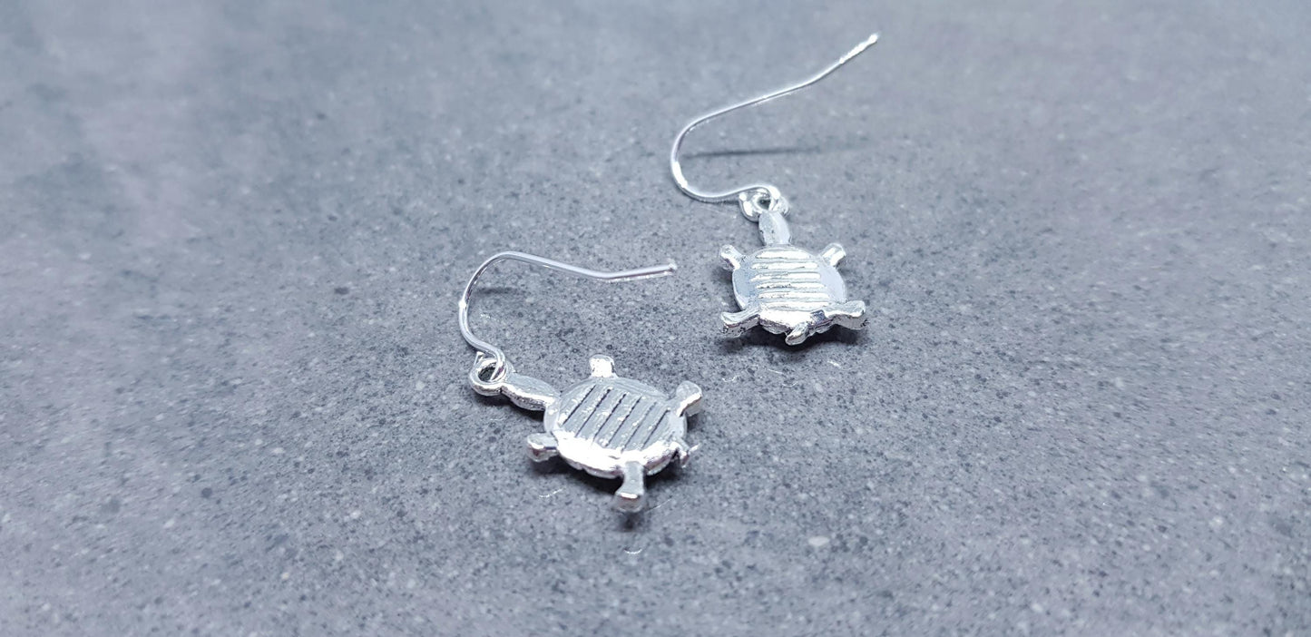 Turtle Earrings, Hypoallergenic Ear Wires, Tortoise Earrings, Tortoise Gifts, Turtle Jewellery