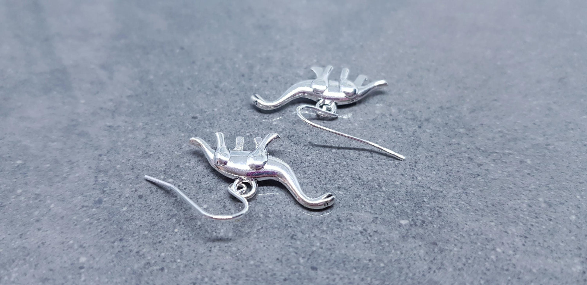 Diplodocus Earrings, Hypoallergenic Ear Wires, Long Neck Dinosaur, Jurassic Earrings, Cute Jewellery