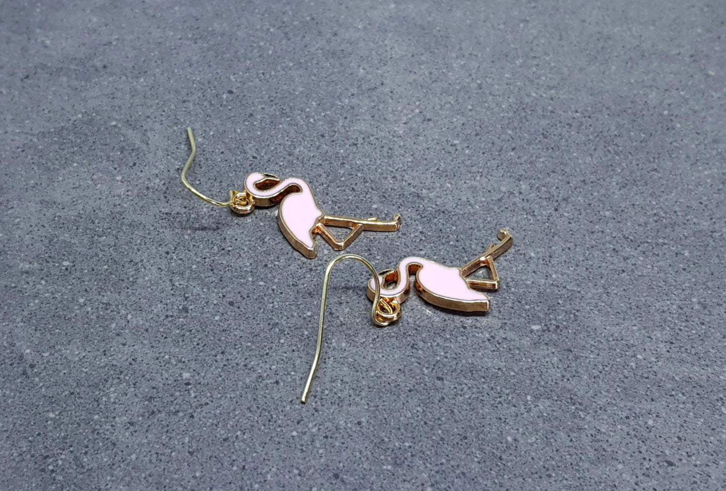 Pink Flamingo Earrings, Hypoallergenic Ear Wires, Pink Earrings