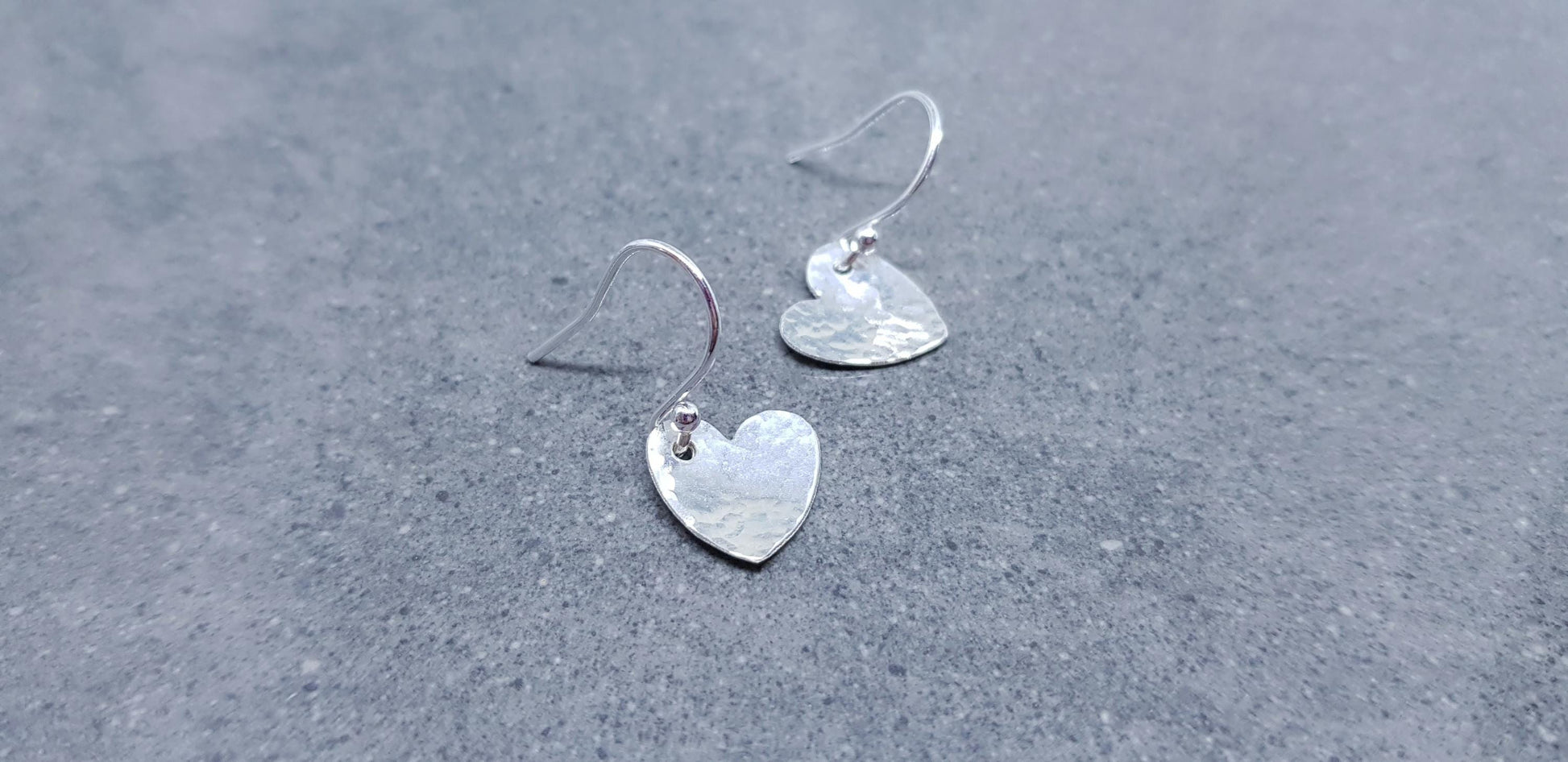 Sterling Silver Heart Earrings, Silver Heart Earrings, Solid 925 Sterling Silver Heart Earrings, Sterling Silver Ear Wires