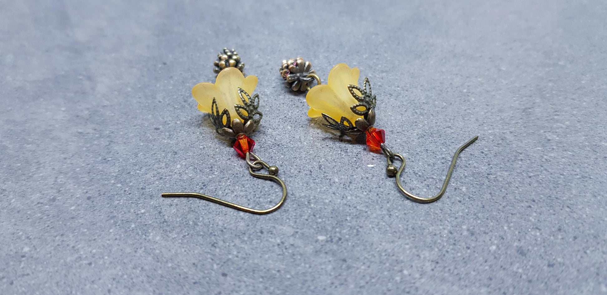 Autumn Flower Earrings, Hypoallergenic Ear Wires, Pinecone Earrings, Seasonal Earrings, Autumn/Fall Jewellery, PRIMERO Crystals®