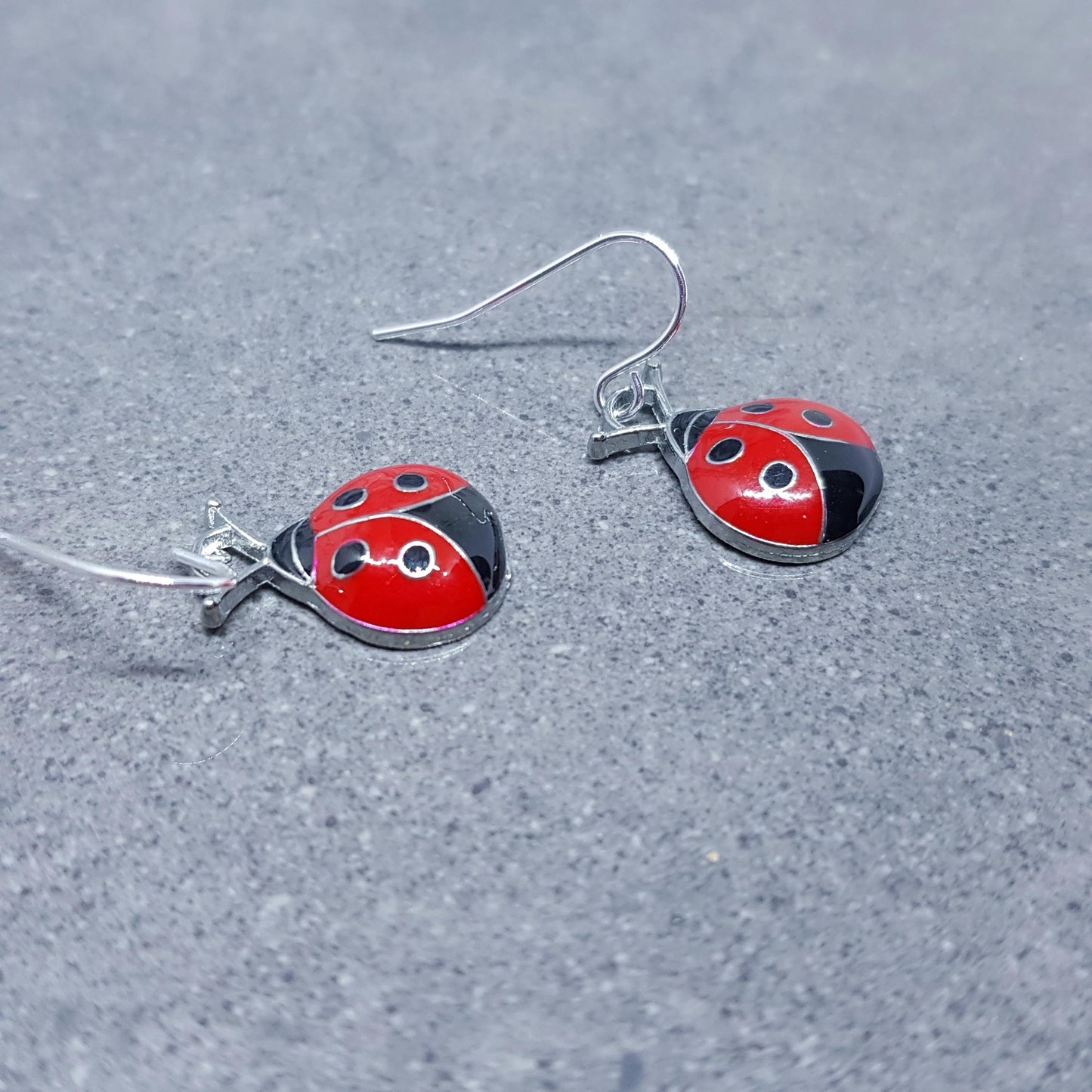 Ladybird Earrings, Hypoallergenic Ear Wires, Cute Earrings, Ladybird Gifts, Ladybird Jewellery