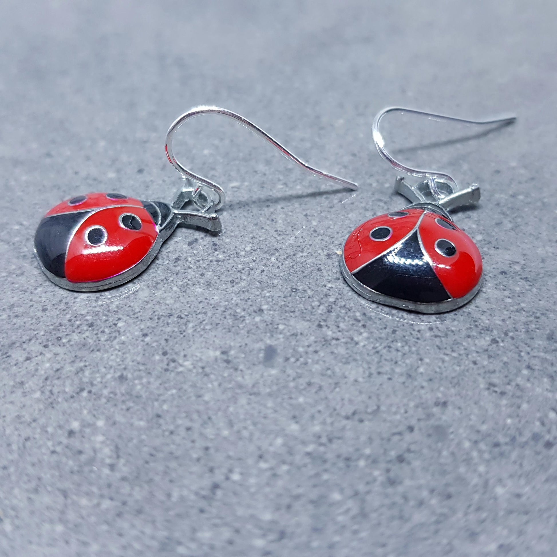 Ladybird Earrings, Hypoallergenic Ear Wires, Cute Earrings, Ladybird Gifts, Ladybird Jewellery