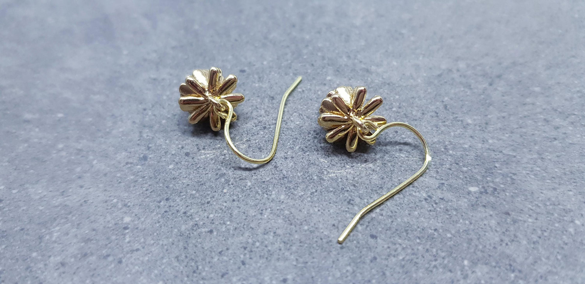 Gold Pinecone Earrings, Hypoallergenic Ear Wires, Autumn Winter Jewelry, Brass Earrings, 18k Real Light Gold Plated