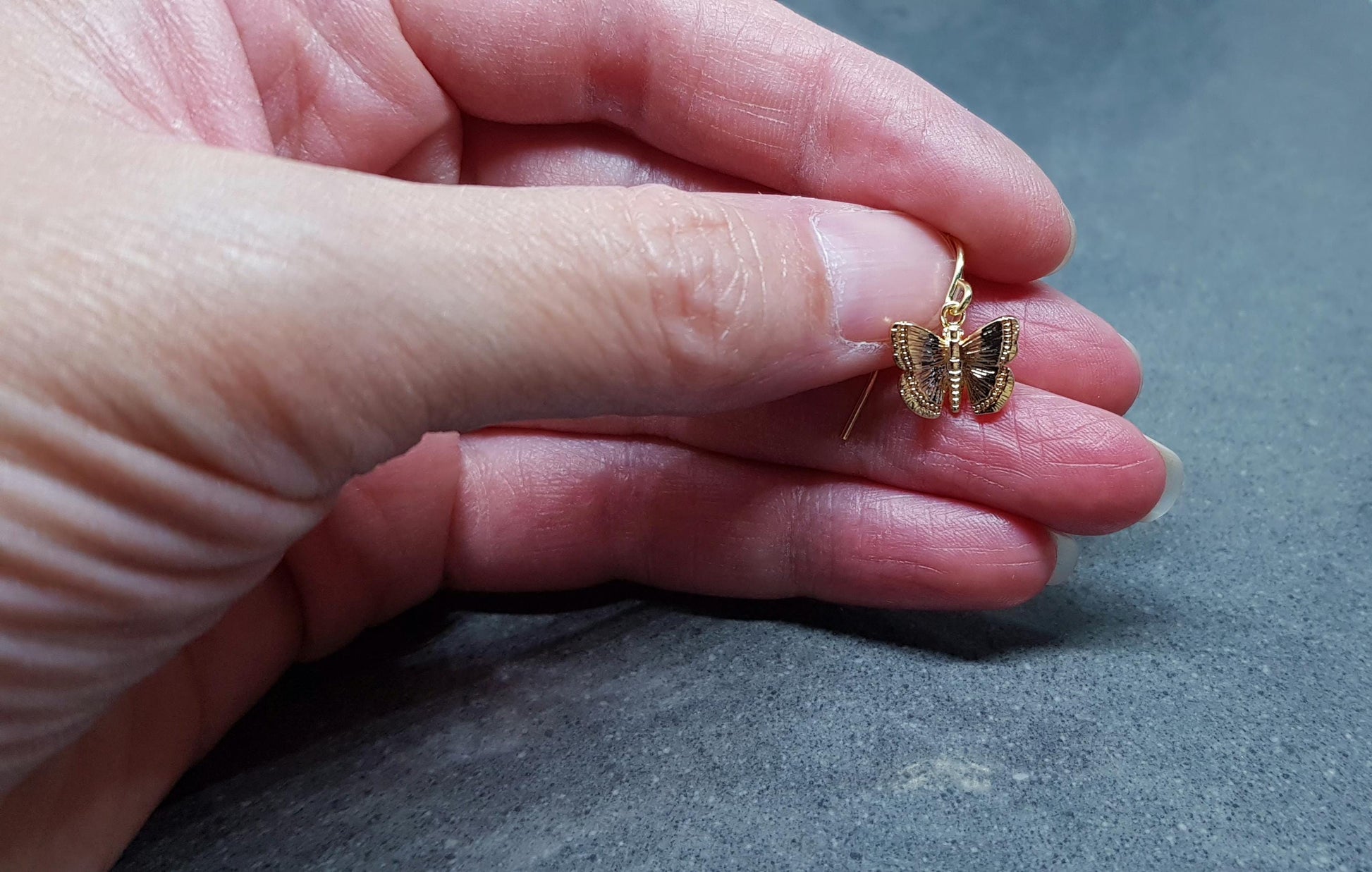 Butterfly Earrings, Hypoallergenic Ear Wires, Gold Butterfly Jewelry, Gift for her