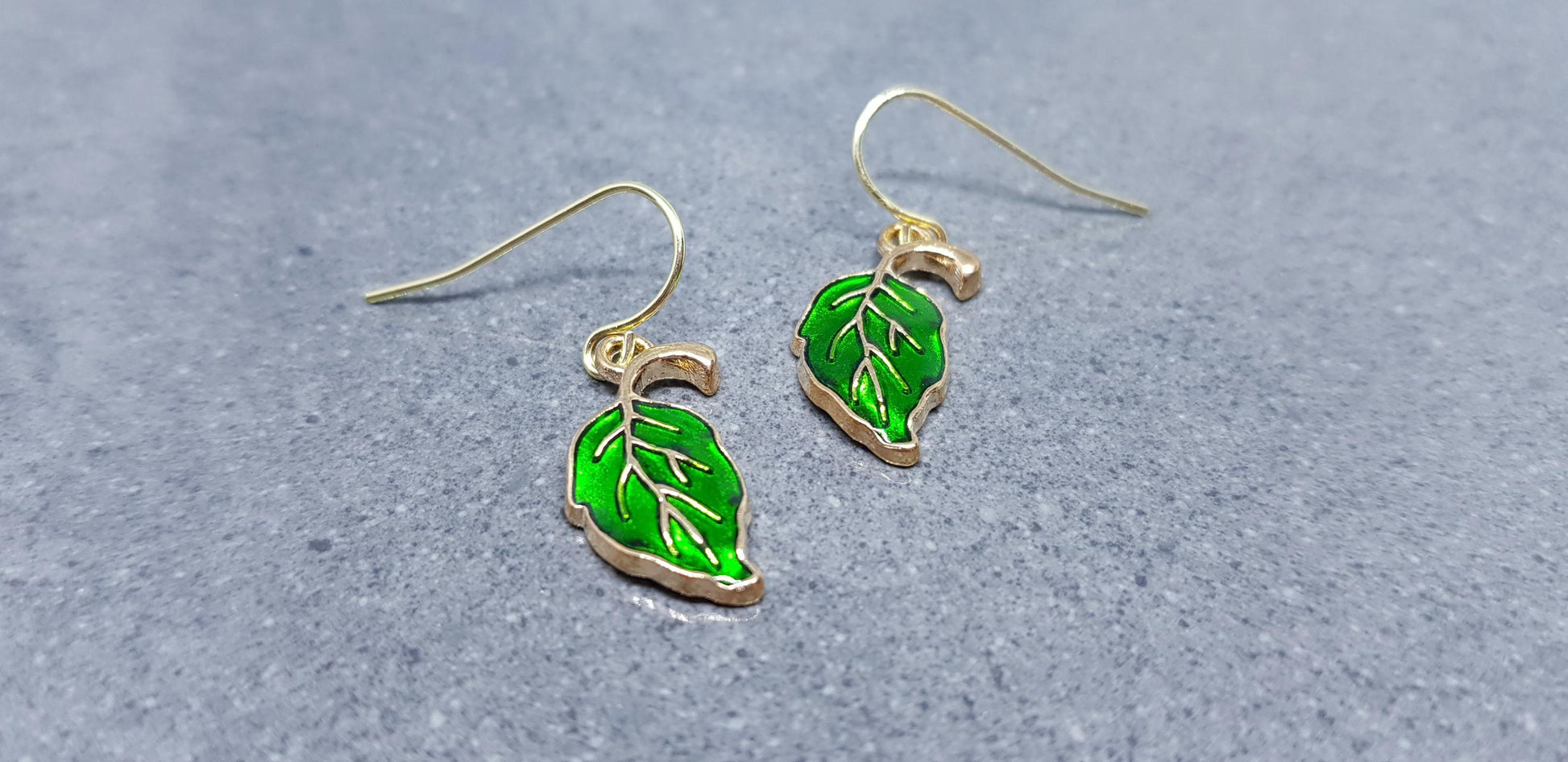 Leaf Earrings, Choice of Ear Wires, Autumn Leaves, Choice of Colours, Coral, Green, Golden, Gold Plated Jewellery