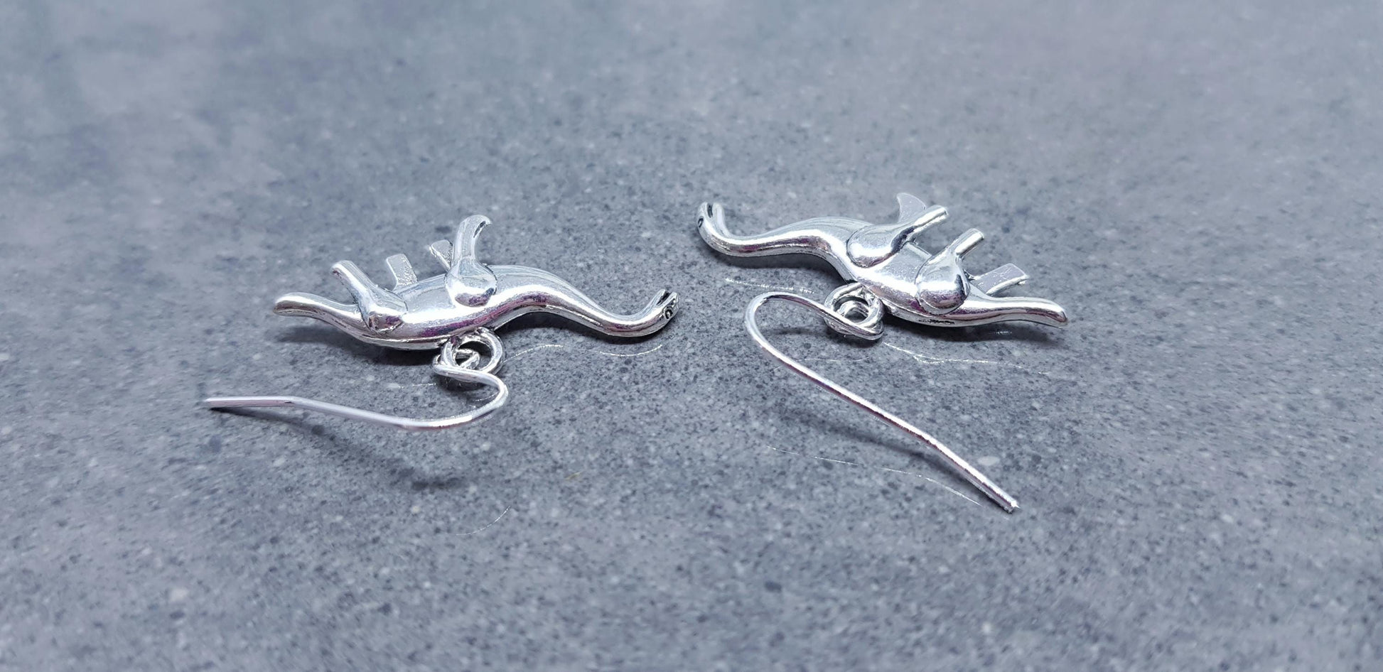 Diplodocus Earrings, Hypoallergenic Ear Wires, Long Neck Dinosaur, Jurassic Earrings, Cute Jewellery