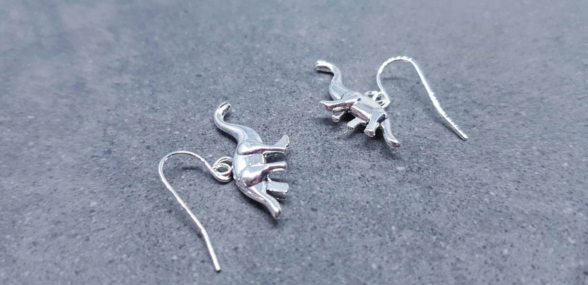 Diplodocus Earrings, Hypoallergenic Ear Wires, Long Neck Dinosaur, Jurassic Earrings, Cute Jewellery