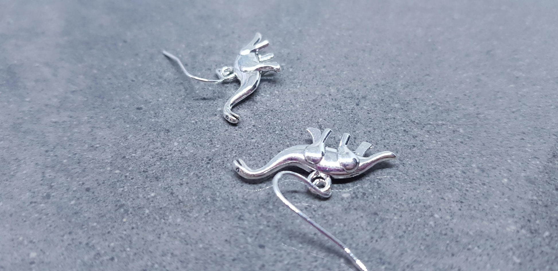 Diplodocus Earrings, Hypoallergenic Ear Wires, Long Neck Dinosaur, Jurassic Earrings, Cute Jewellery