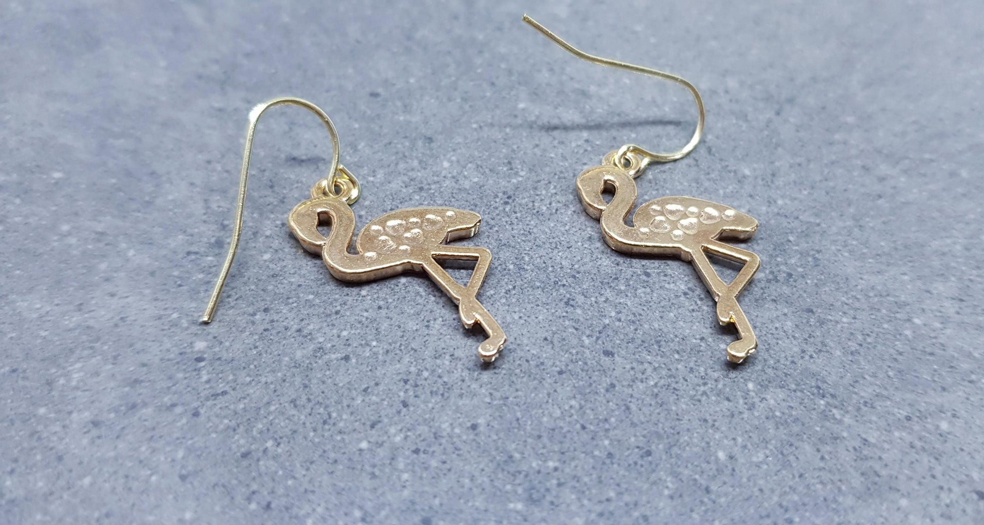 Pink Flamingo Earrings, Hypoallergenic Ear Wires, Pink Earrings