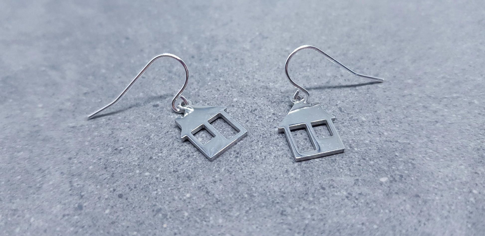 House Earrings, Hypoallergenic Ear Wires, Family Home Earrings, New Home Gifts, Gold Stainless Steel Earrings, Gift for her