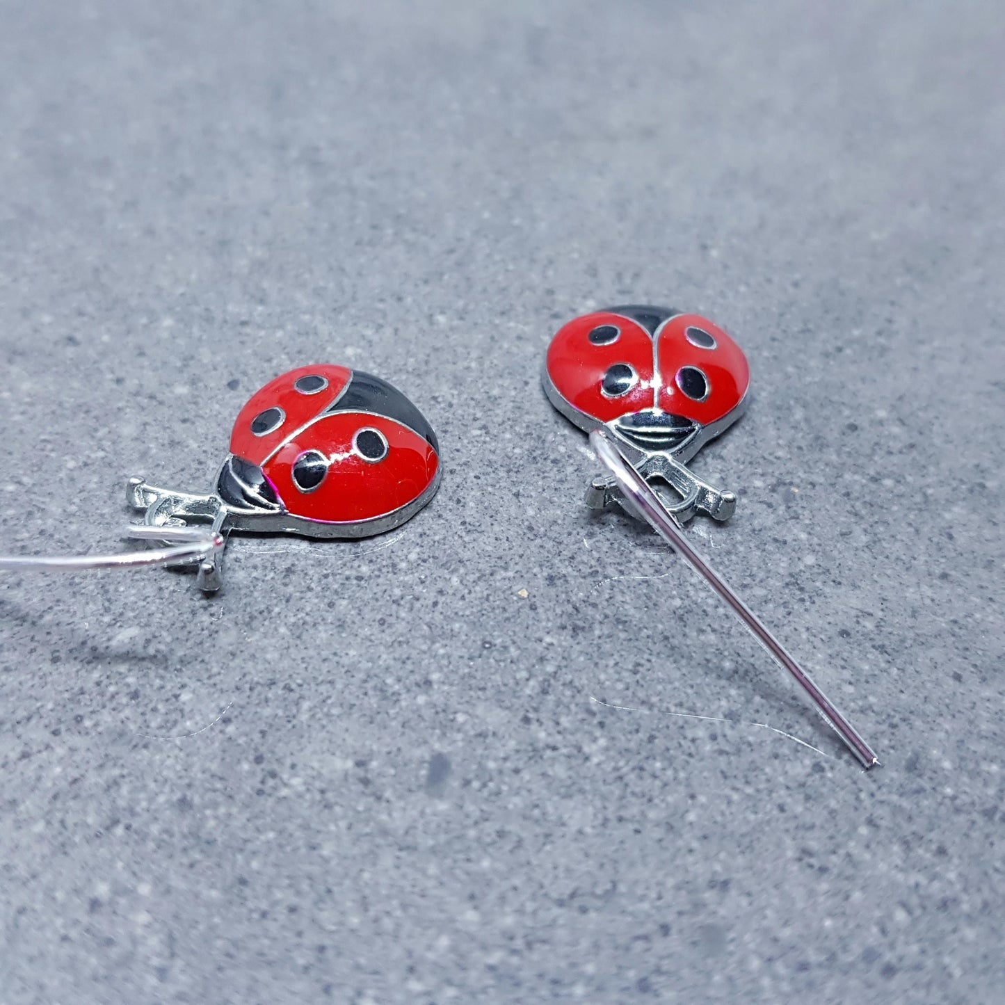 Ladybird Earrings, Hypoallergenic Ear Wires, Cute Earrings, Ladybird Gifts, Ladybird Jewellery