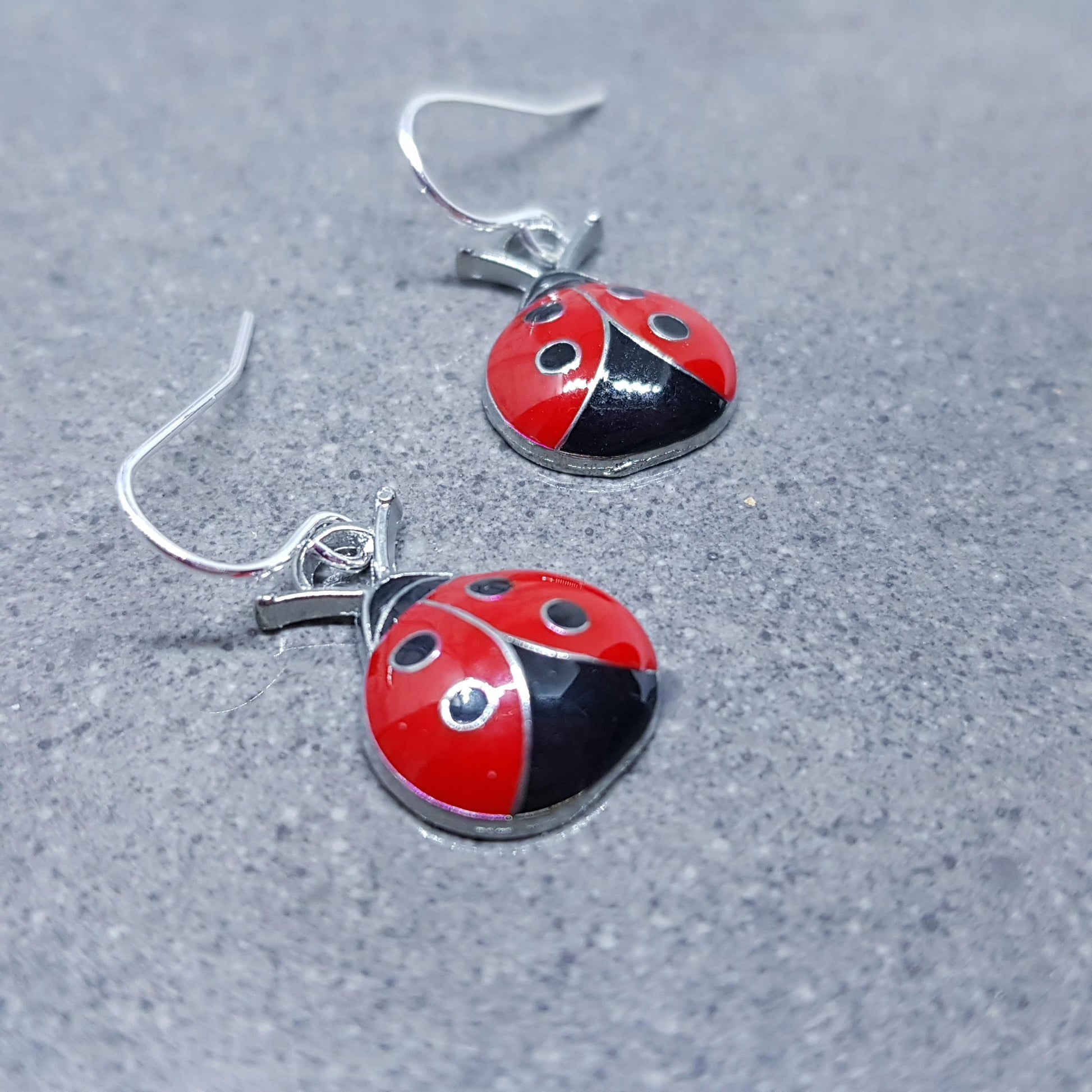Ladybird Earrings, Hypoallergenic Ear Wires, Cute Earrings, Ladybird Gifts, Ladybird Jewellery