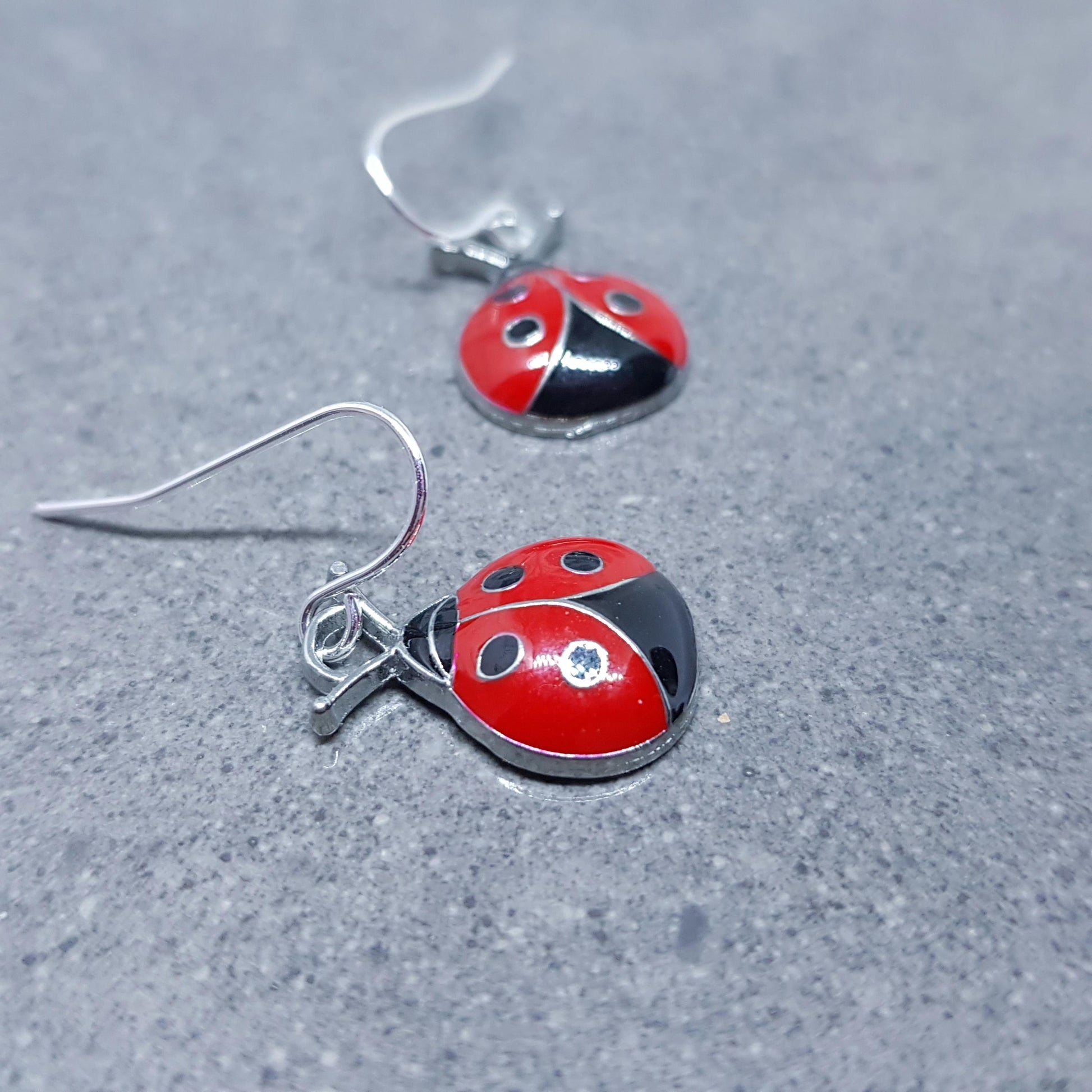 Ladybird Earrings, Hypoallergenic Ear Wires, Cute Earrings, Ladybird Gifts, Ladybird Jewellery