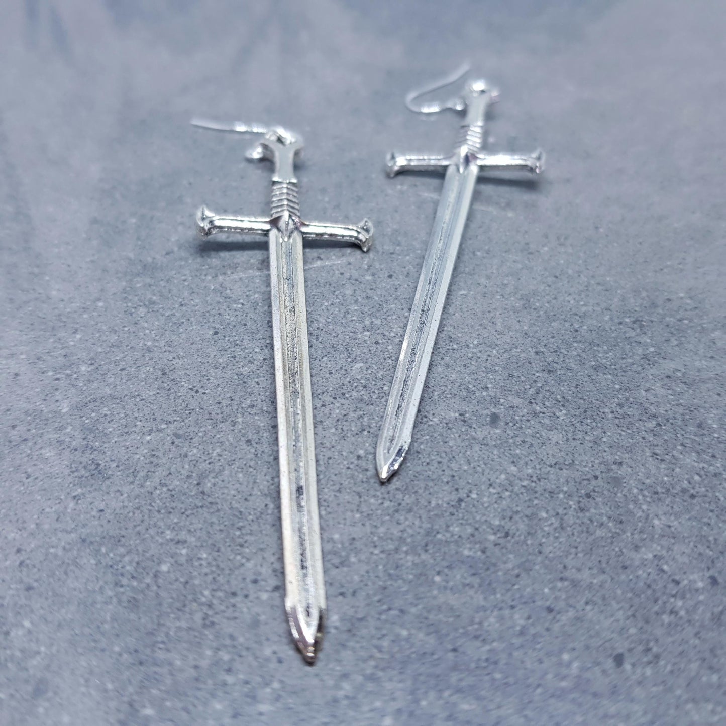 Dagger Earrings, Hypoallergenic Ear Wires, Long Sword Earrings, Gothic Jewellery, UK