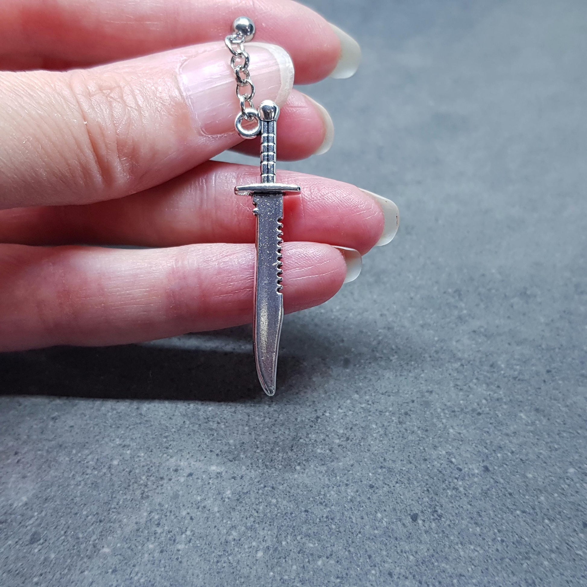 Dagger Earrings, Hypoallergenic Ear Wires, Surgical Steel Hypoallergenic Studs, Handmade Item, Gothic Jewellery, UK