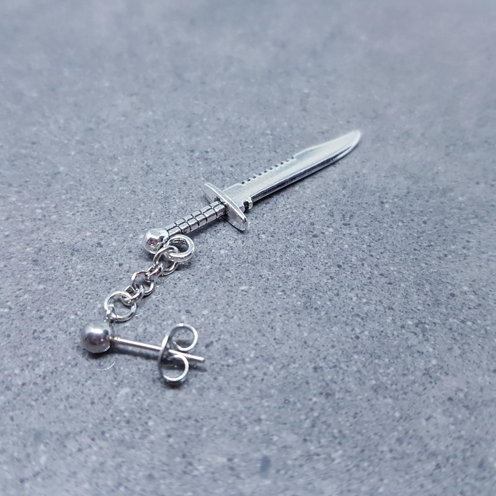 Dagger Earrings, Hypoallergenic Ear Wires, Surgical Steel Hypoallergenic Studs, Handmade Item, Gothic Jewellery, UK