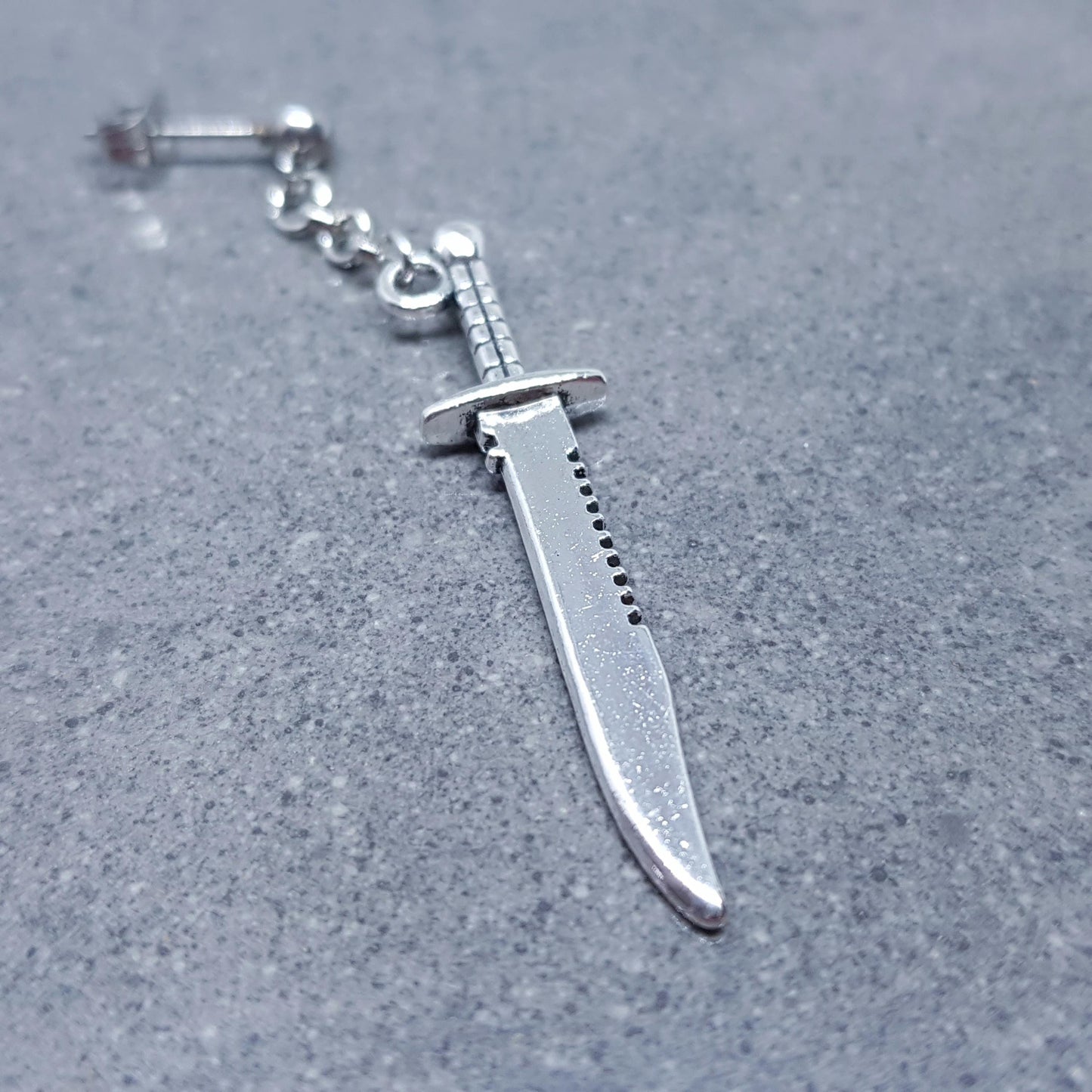 Dagger Earrings, Hypoallergenic Ear Wires, Surgical Steel Hypoallergenic Studs, Handmade Item, Gothic Jewellery, UK