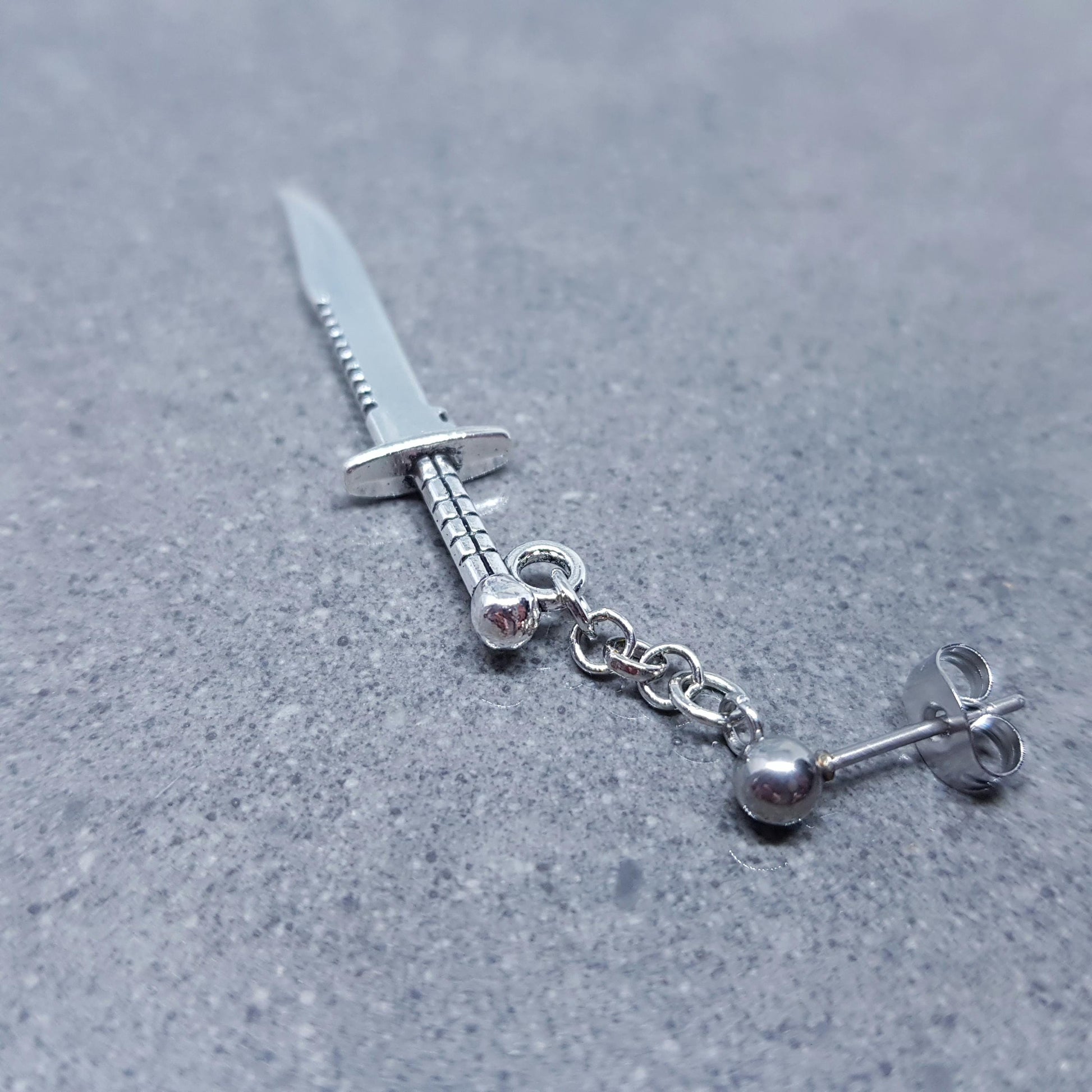Dagger Earrings, Hypoallergenic Ear Wires, Surgical Steel Hypoallergenic Studs, Handmade Item, Gothic Jewellery, UK