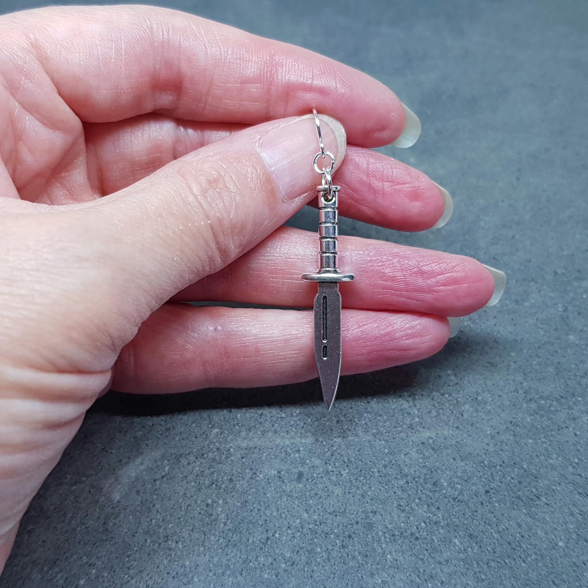Dagger Earrings, Hypoallergenic Ear Wires with Choice Of Ear Wires, Silver Sword Earrings, Gothic Jewellery, UK