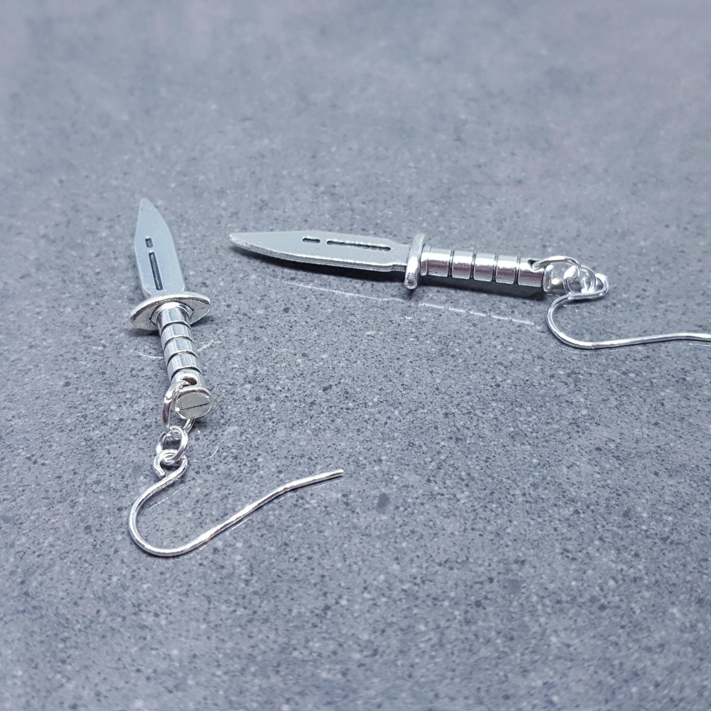 Dagger Earrings, Hypoallergenic Ear Wires with Choice Of Ear Wires, Silver Sword Earrings, Gothic Jewellery, UK
