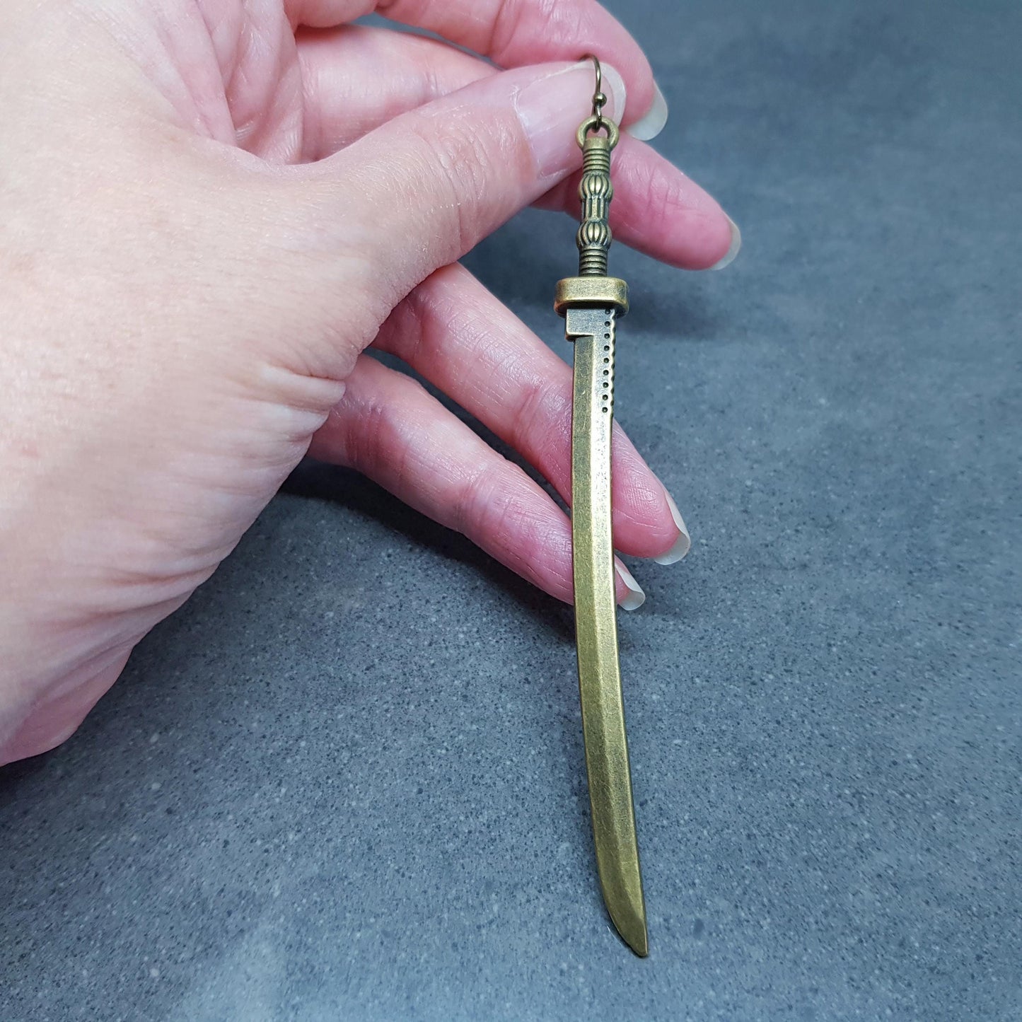 Bronze Sword Earrings, Hypoallergenic Ear Wires, Long Sword Earrings, Gothic Earrings, UK