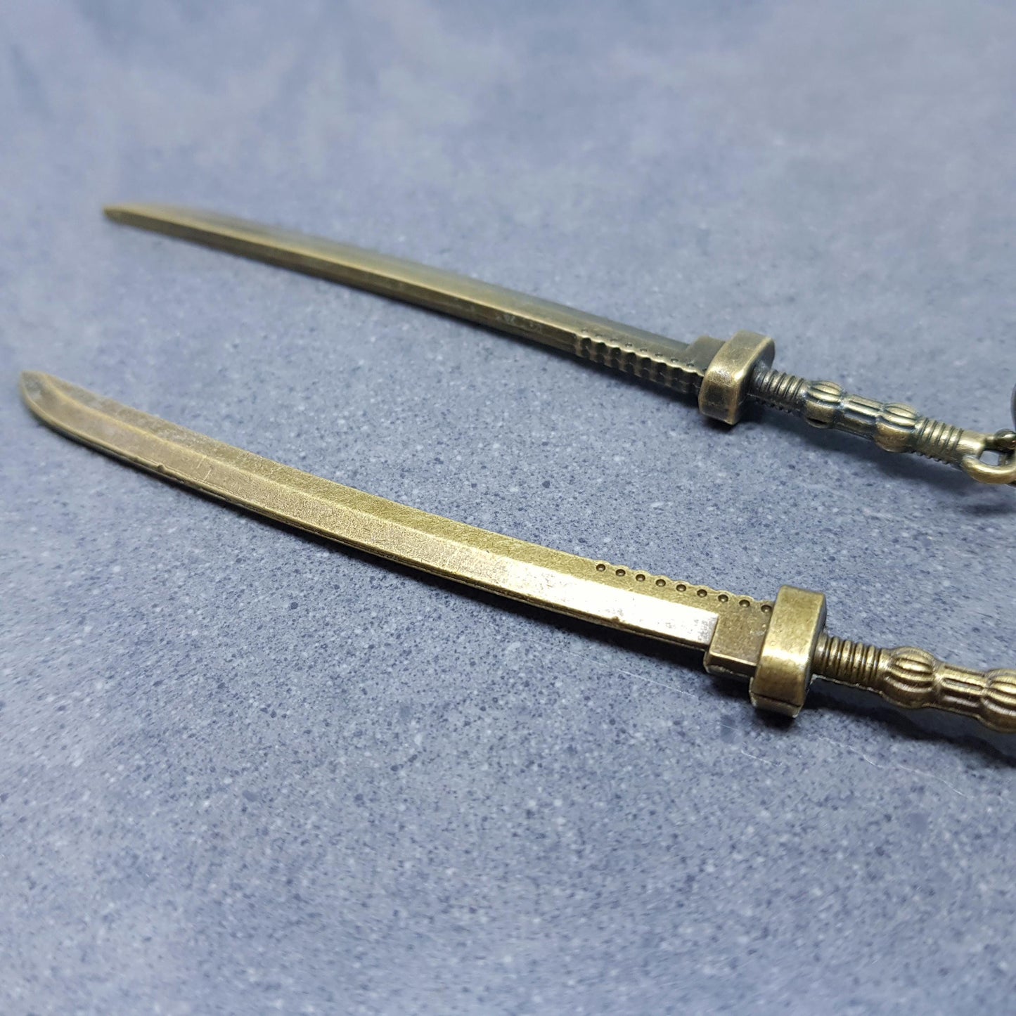 Bronze Sword Earrings, Hypoallergenic Ear Wires, Long Sword Earrings, Gothic Earrings, UK