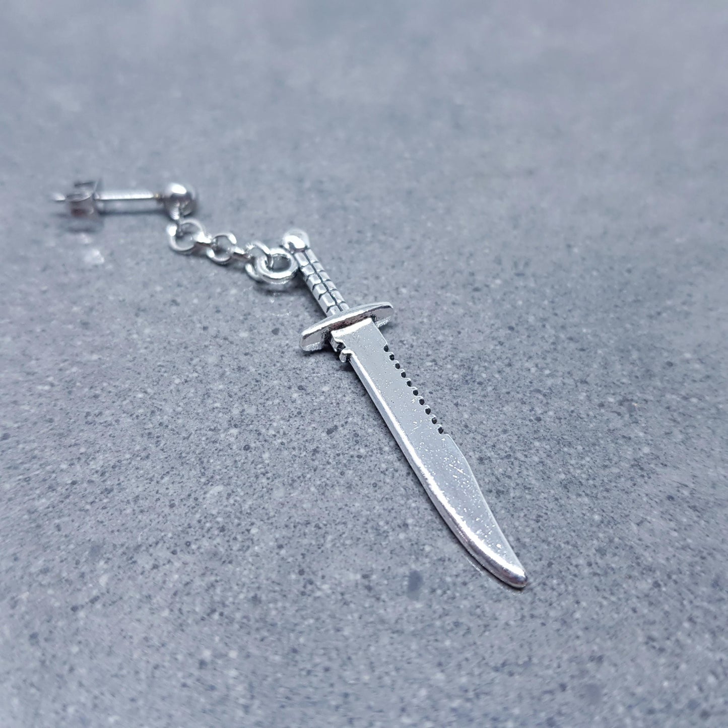 Dagger Earrings, Hypoallergenic Ear Wires, Surgical Steel Hypoallergenic Studs, Handmade Item, Gothic Jewellery, UK