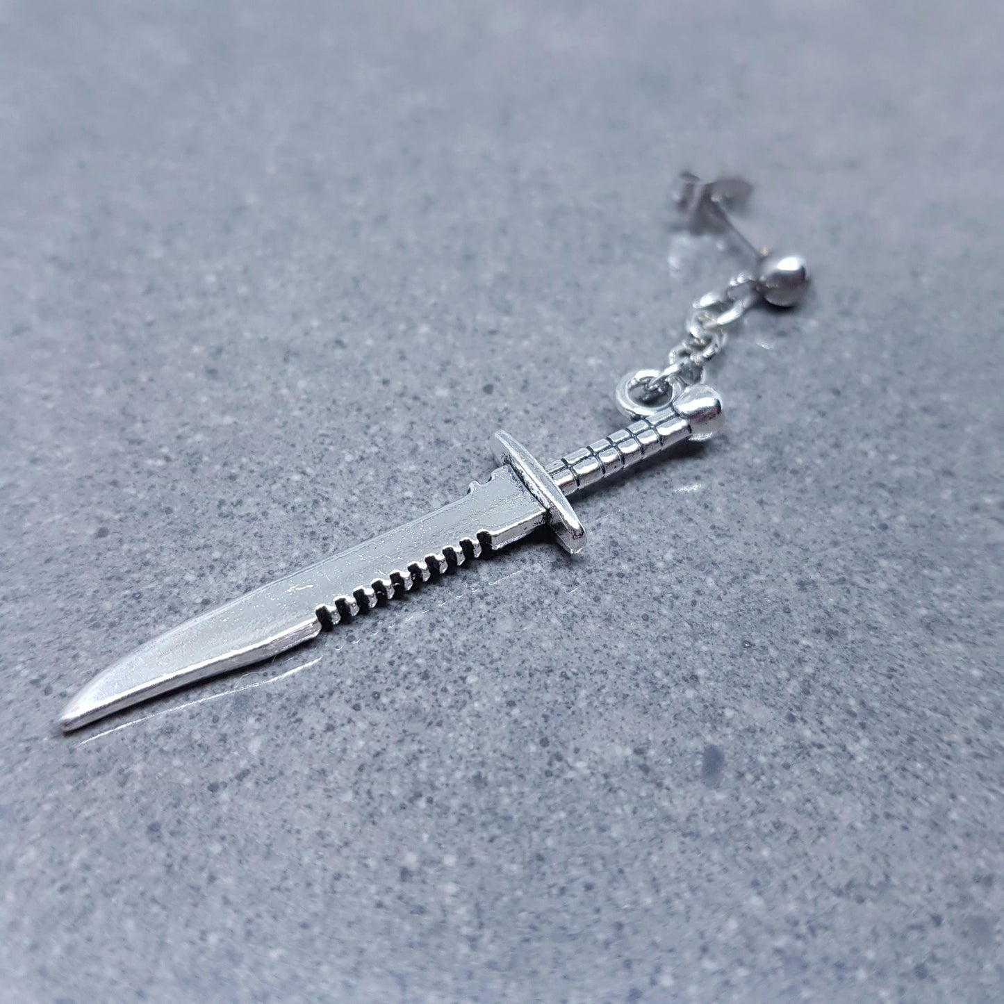 Dagger Earrings, Hypoallergenic Ear Wires, Surgical Steel Hypoallergenic Studs, Handmade Item, Gothic Jewellery, UK