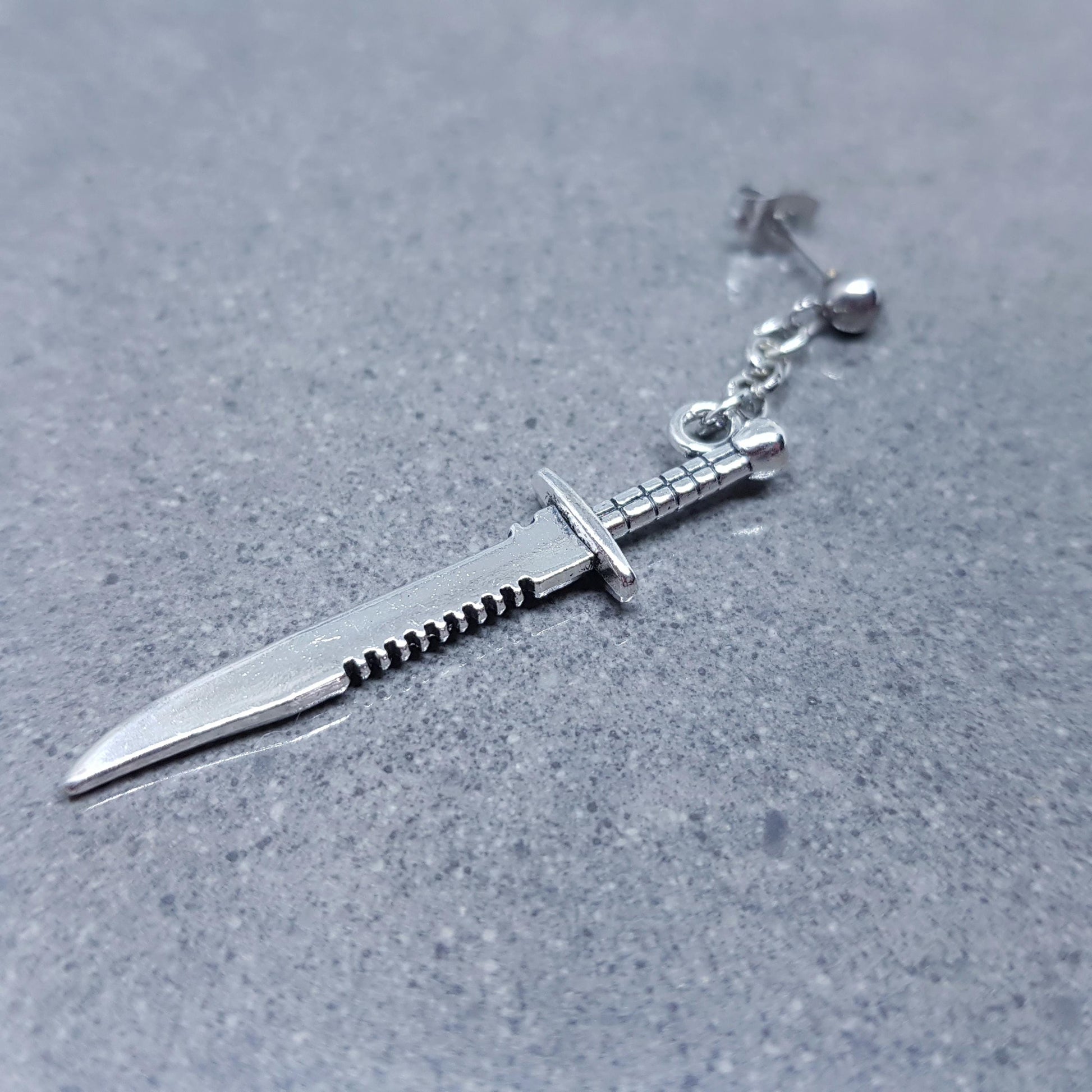 Dagger Earrings, Hypoallergenic Ear Wires, Surgical Steel Hypoallergenic Studs, Handmade Item, Gothic Jewellery, UK