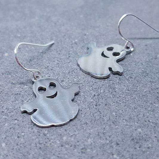 Ghost Earrings, Choice of Ear Wires, Autumn Fall Earrings, Halloween Earrings, Halloween Party, Hallows Eve, Sheet Ghost, Stainless Steel