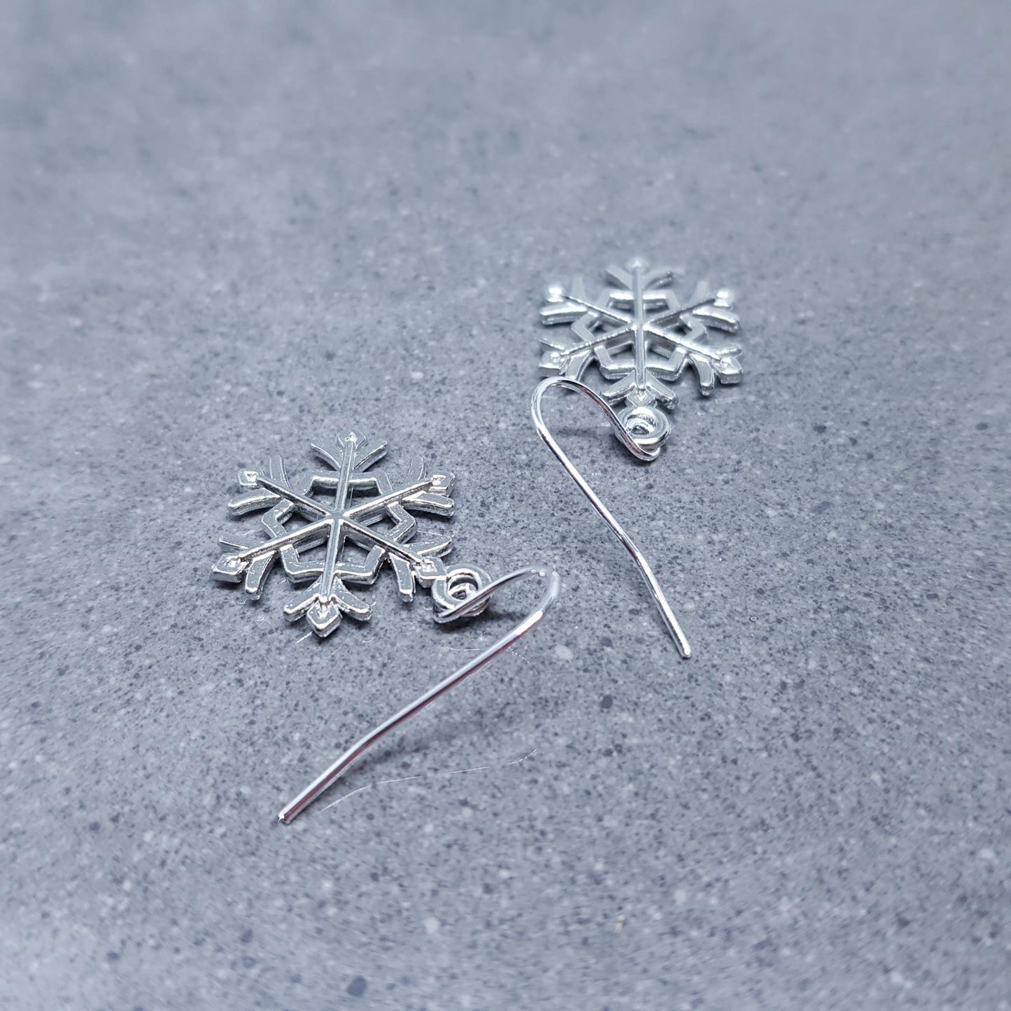 Snowflake Earrings, Hypoallergenic Ear Wires, Silver Snowflake Earrings, Christmas Earrings, Festive Earrings, Choice of Ear Wires