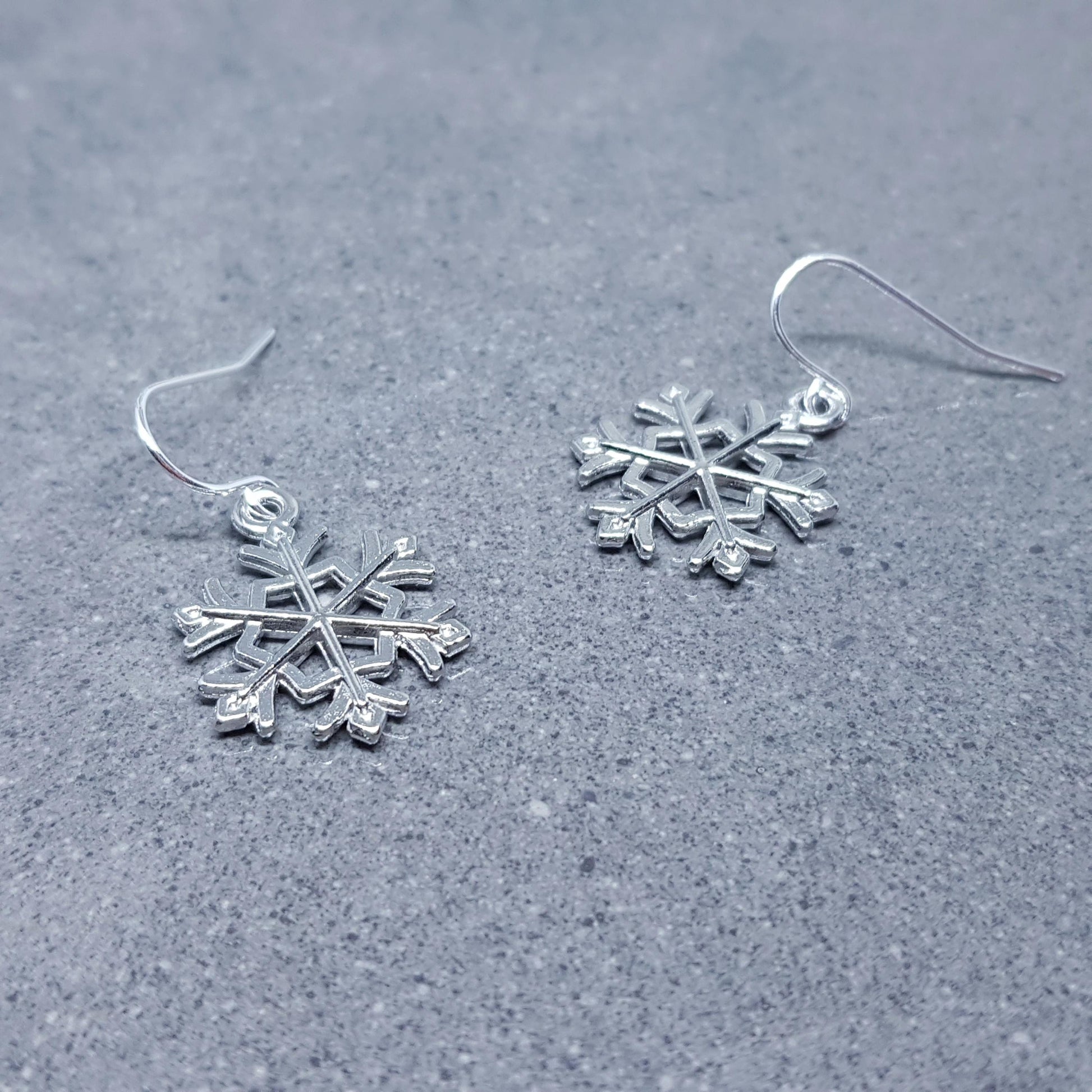 Snowflake Earrings, Hypoallergenic Ear Wires, Silver Snowflake Earrings, Christmas Earrings, Festive Earrings, Choice of Ear Wires