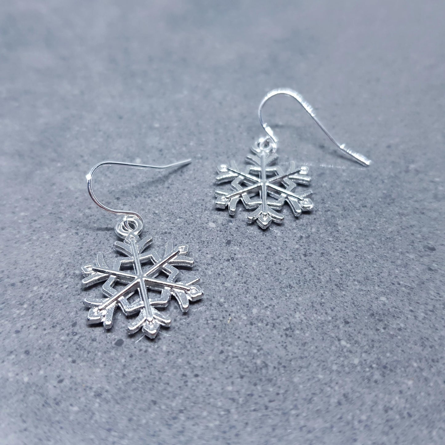 Snowflake Earrings, Hypoallergenic Ear Wires, Silver Snowflake Earrings, Christmas Earrings, Festive Earrings, Choice of Ear Wires