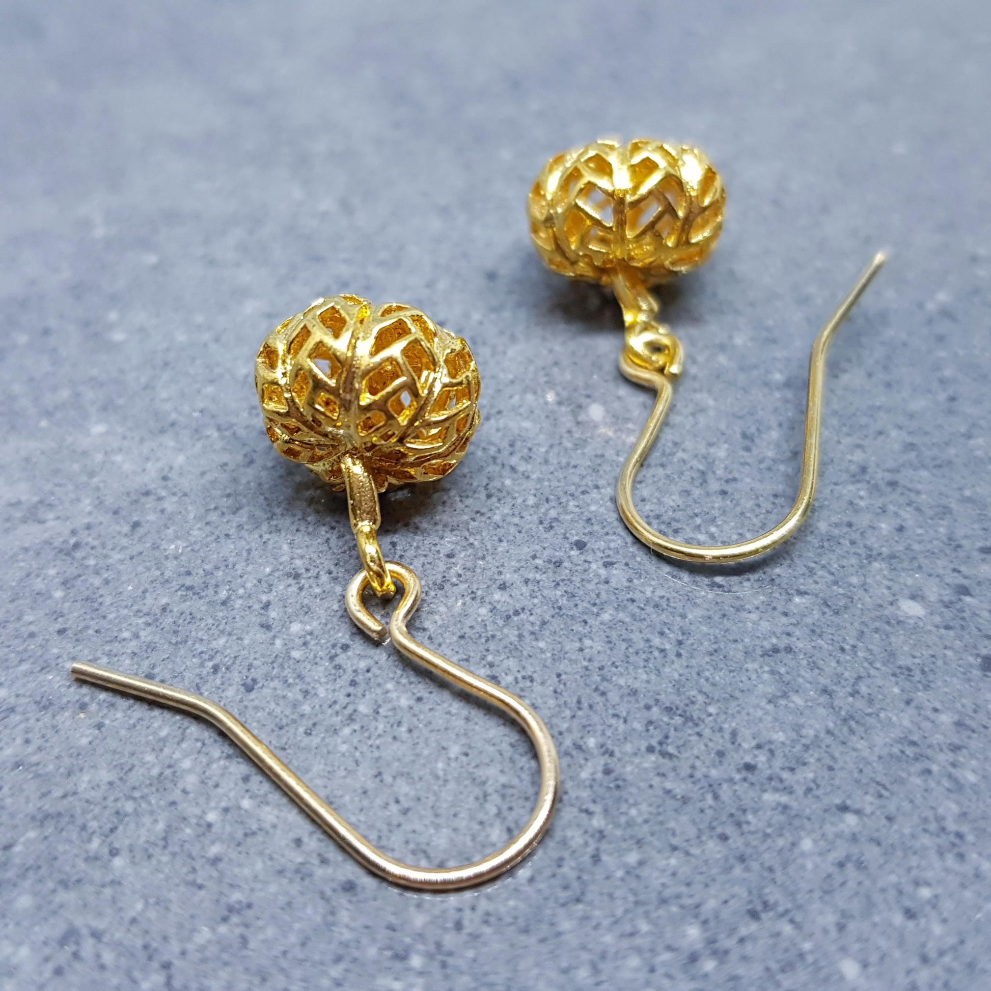 Brass Pumpkin Earrings, Hypoallergenic Ear Wires, Jack O'lantern Earrings, Scary Pumpkin Jewelry, Autumn Earrings, Fall Halloween